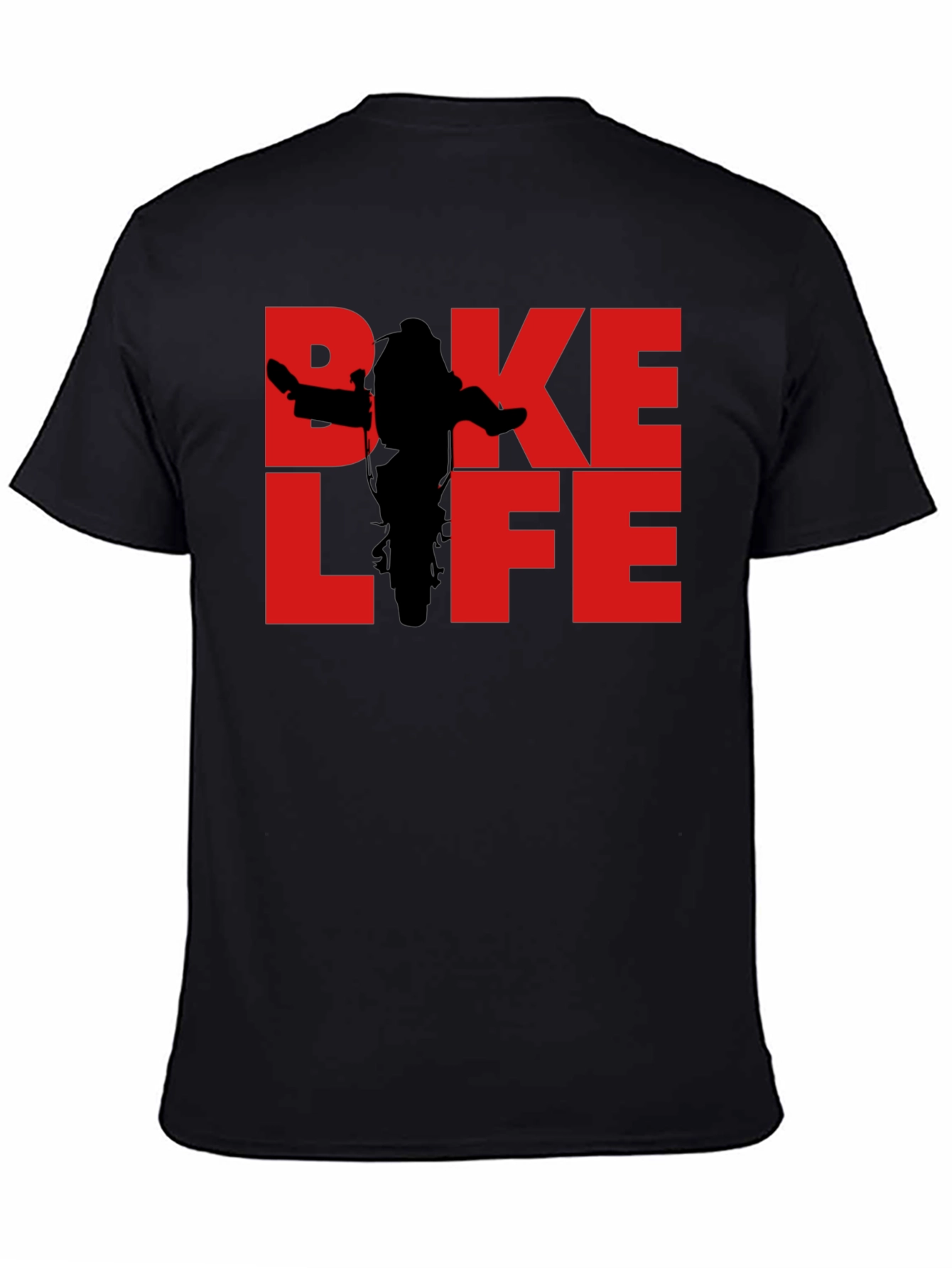 Bike Life Graphic Tee - Black Cotton T-Shirt