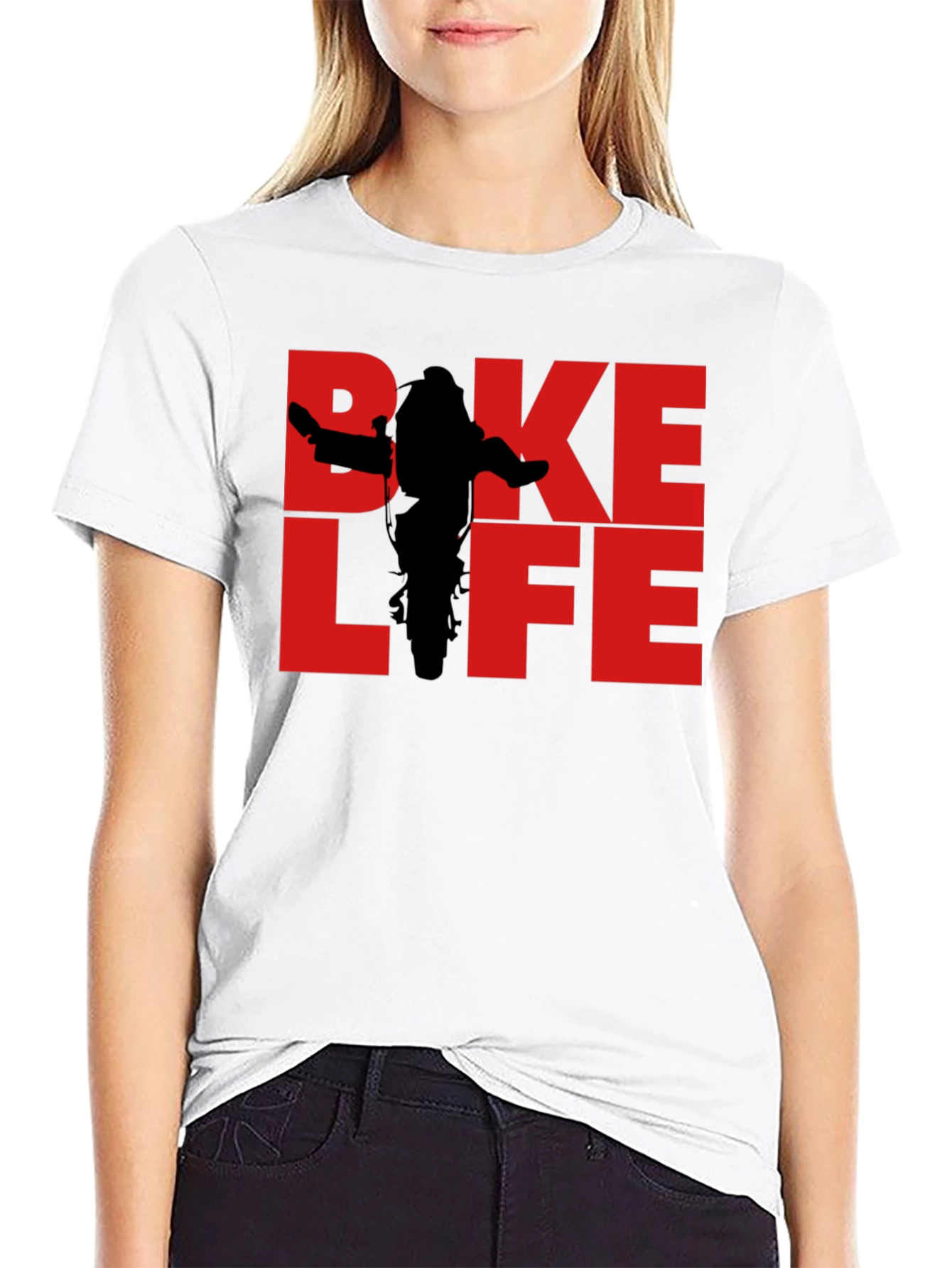Bike Life Graphic Tee - Black Cotton T-Shirt