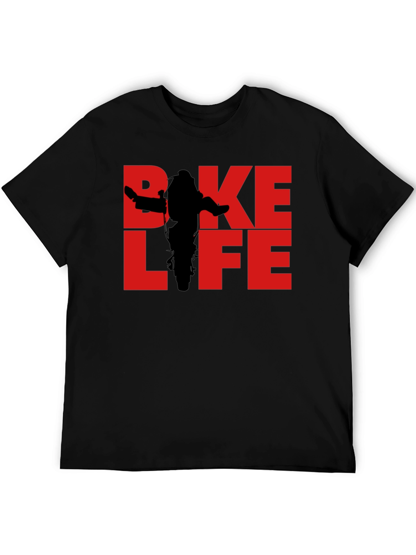 Bike Life Graphic Tee - Black Cotton T-Shirt