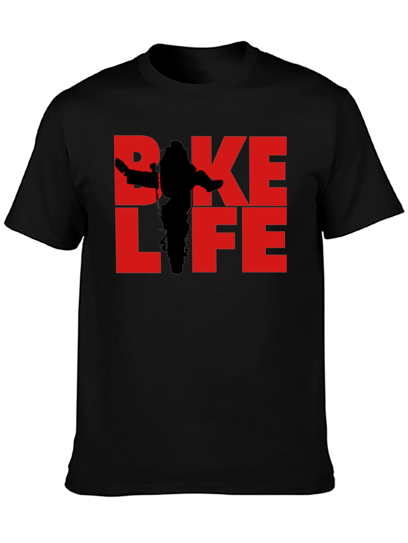 Bike Life Graphic Tee - Black Cotton T-Shirt