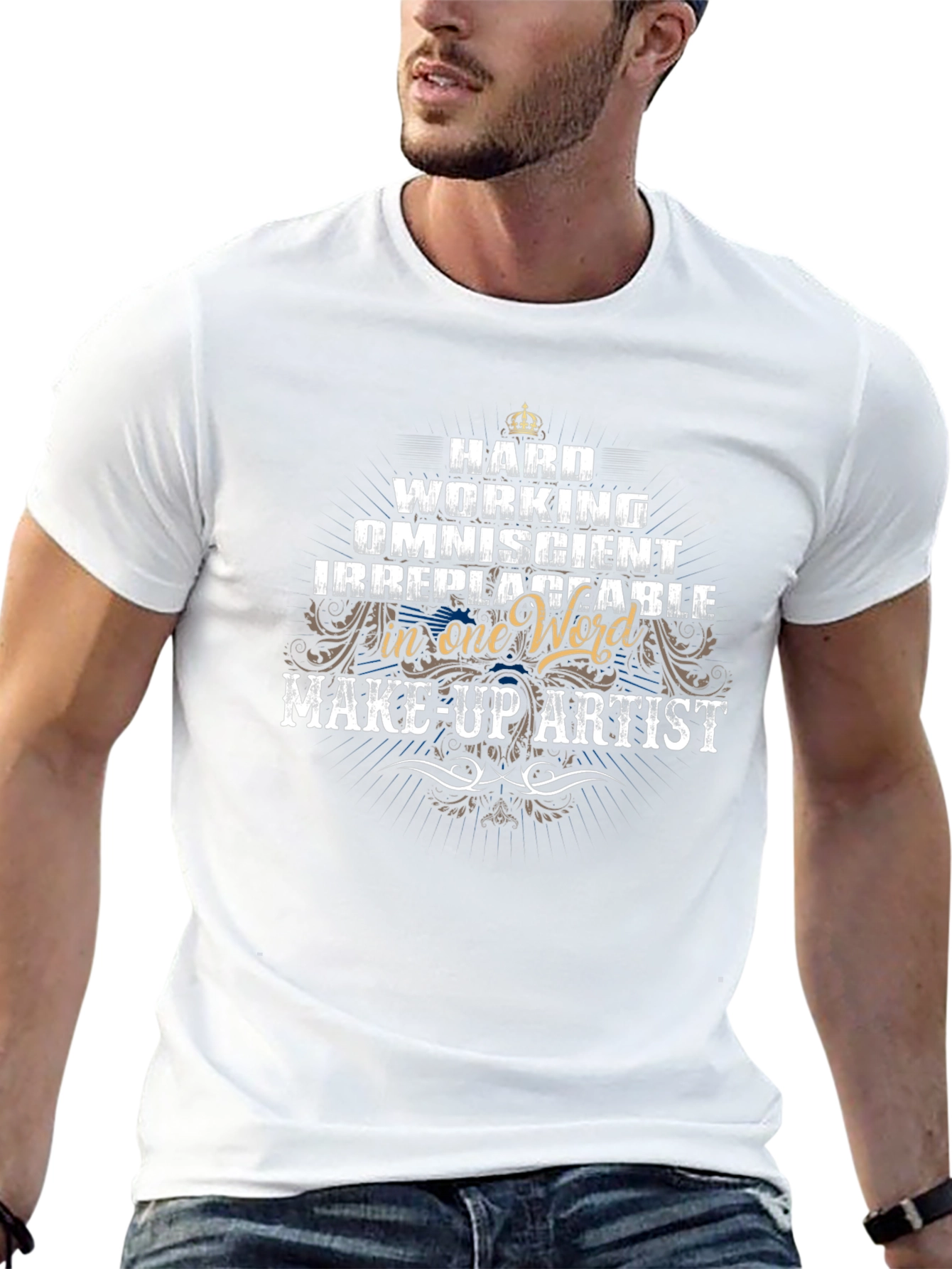 Hard Working Make-Up Artist Graphic Tee