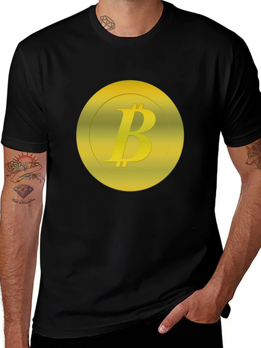 Bitcoin Logo Graphic Black T-Shirt
