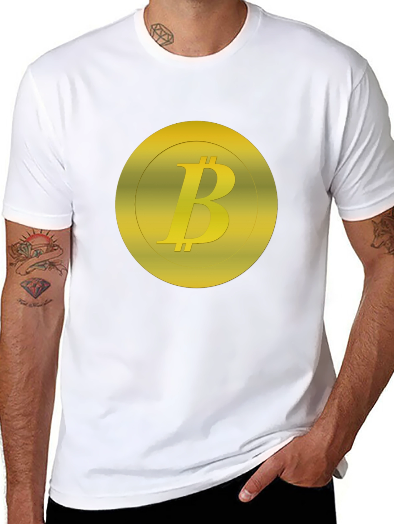 Bitcoin Logo Graphic Black T-Shirt