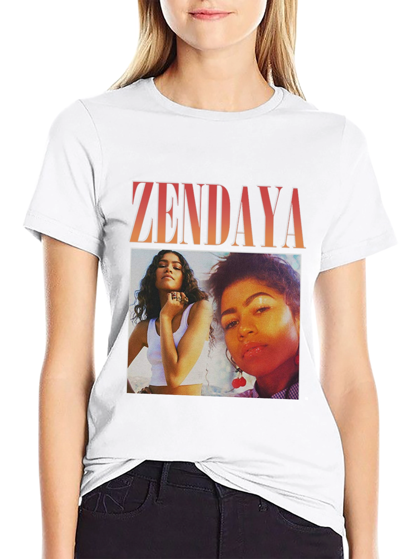 Zendaya Graphic Tee - Trendy Photo Print T-Shirt
