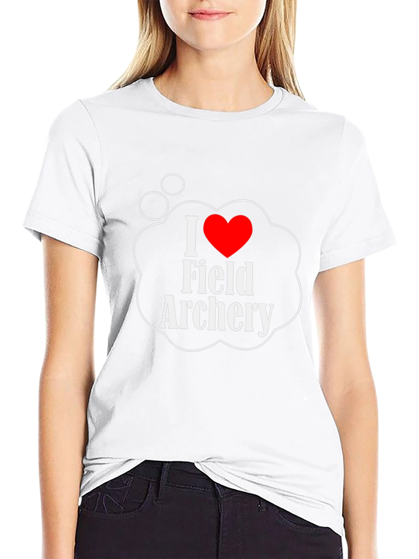 I Love Field Archery Black T-Shirt