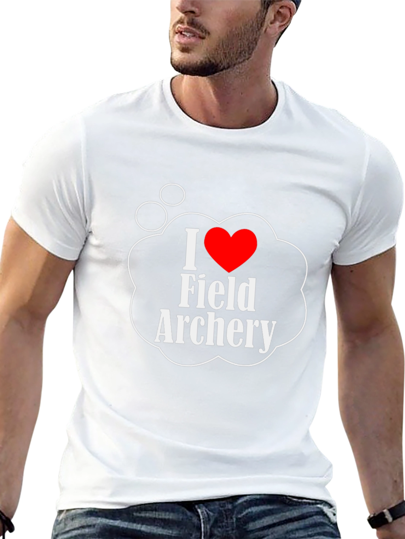 I Love Field Archery Black T-Shirt