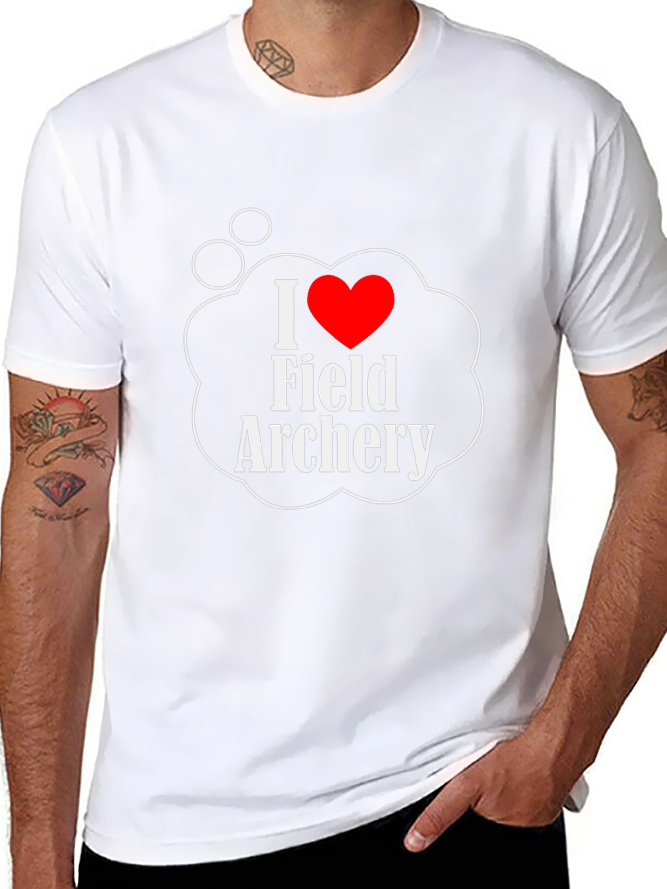 I Love Field Archery Black T-Shirt