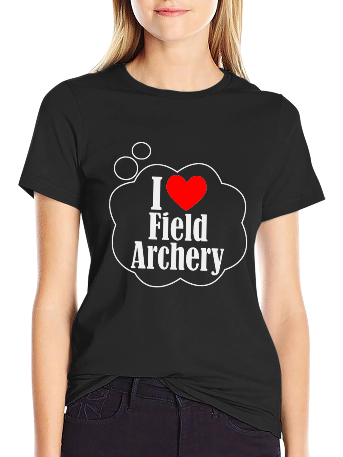I Love Field Archery Black T-Shirt