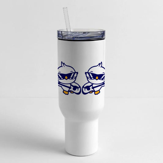 2 Duck Team Two Chick Birds Friend Playing Guitar