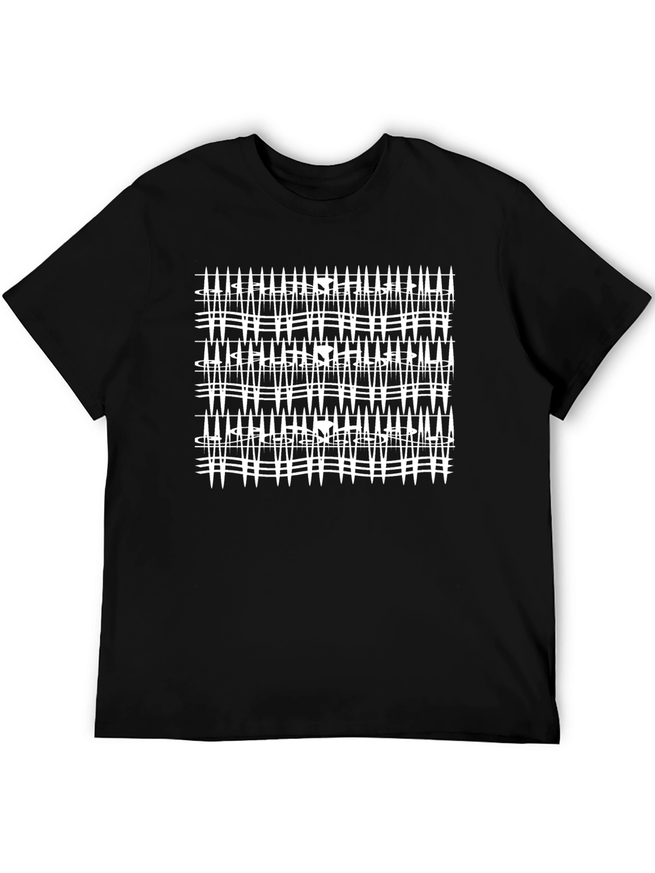 Abstract Pattern Black T-Shirt