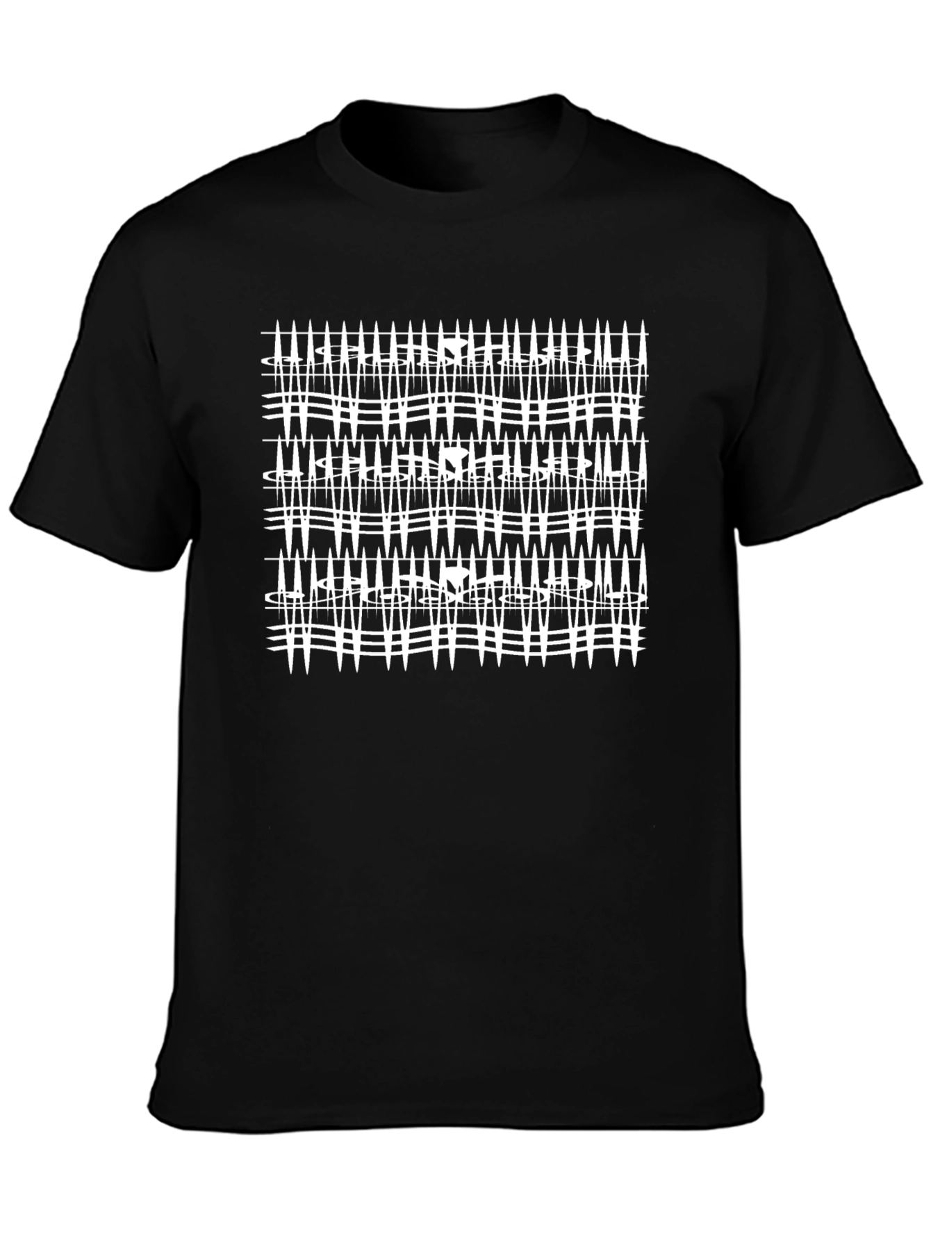 Abstract Pattern Black T-Shirt
