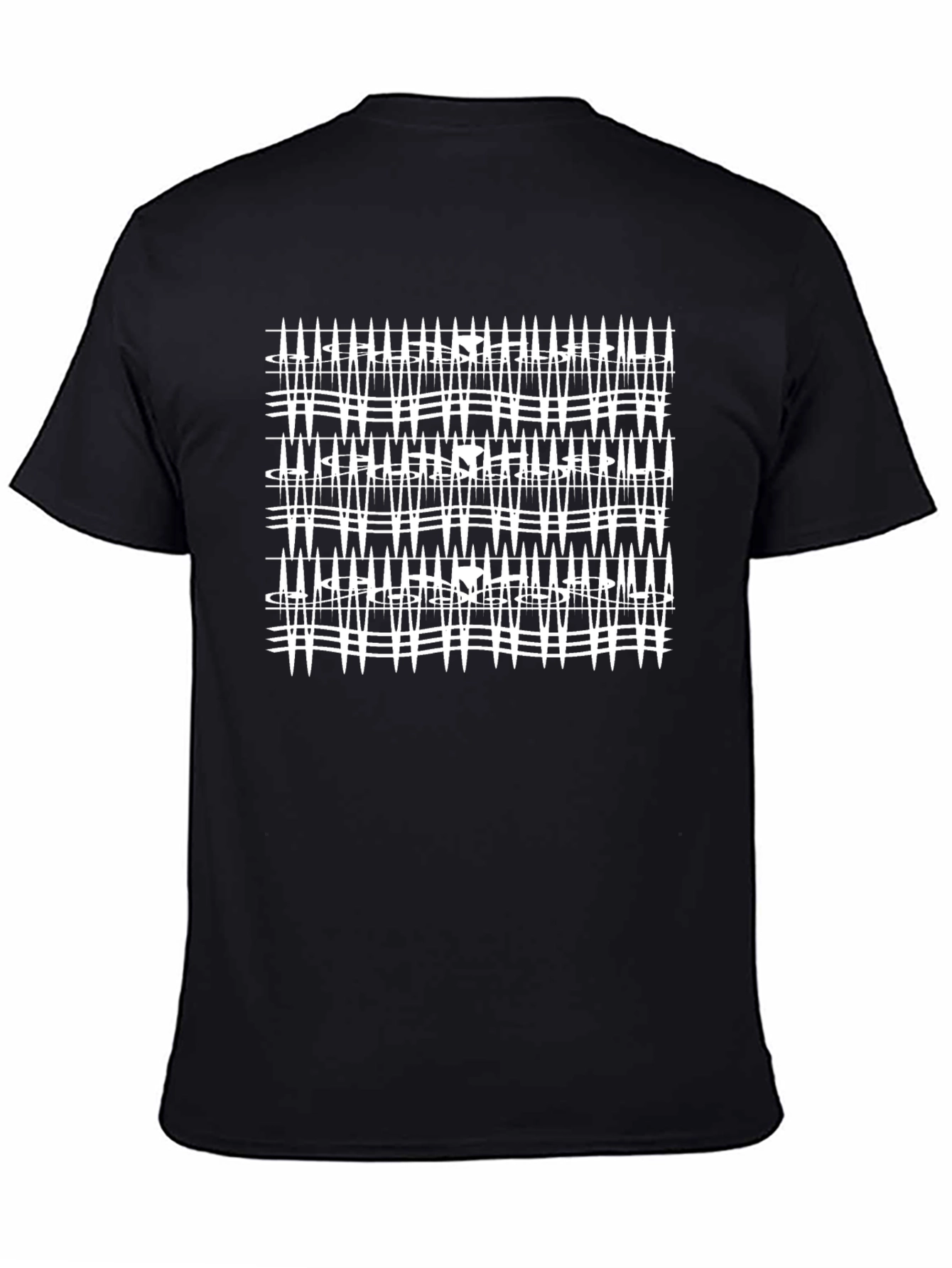 Abstract Pattern Black T-Shirt