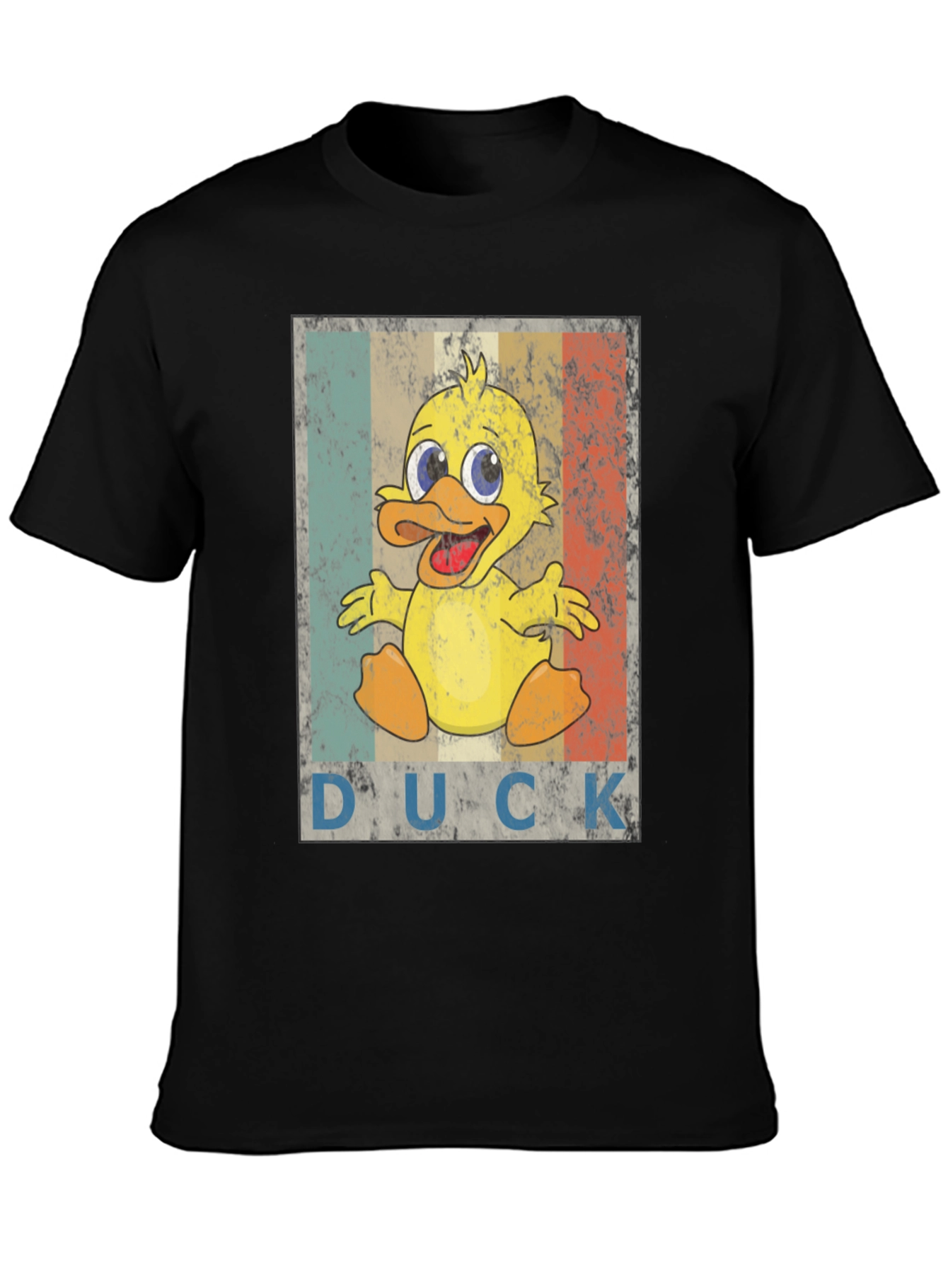 Duck Graphic T-Shirt - Unisex Black Cotton Tee