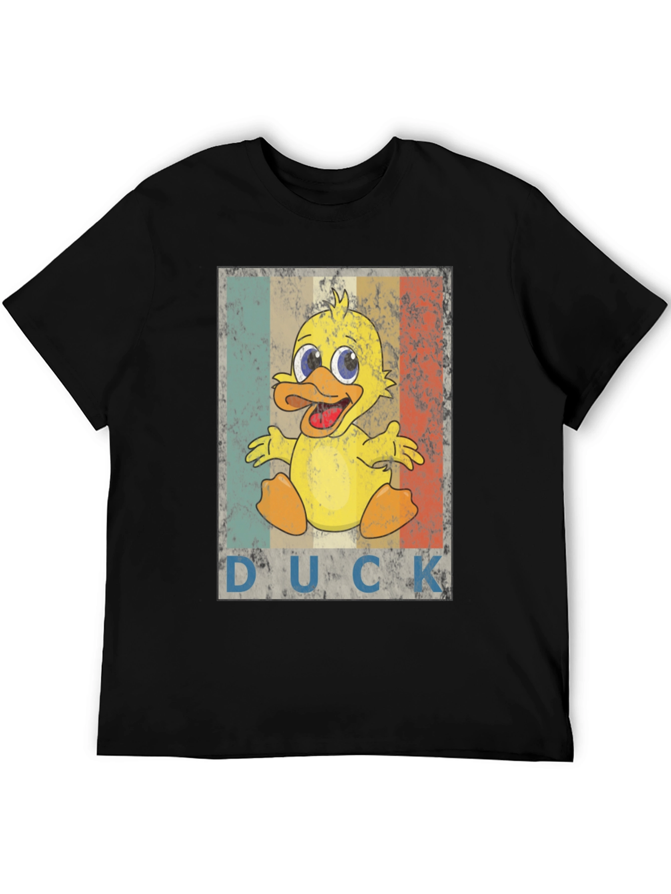 Duck Graphic T-Shirt - Unisex Black Cotton Tee