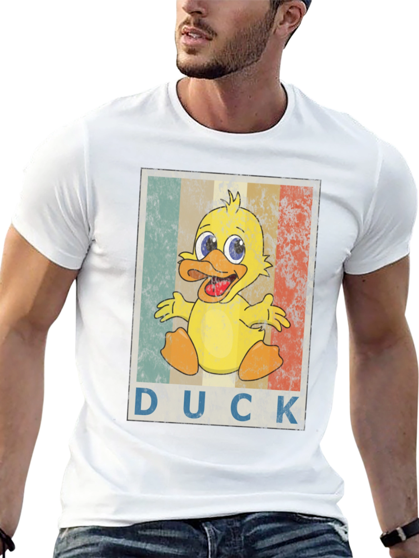 Duck Graphic T-Shirt - Unisex Black Cotton Tee