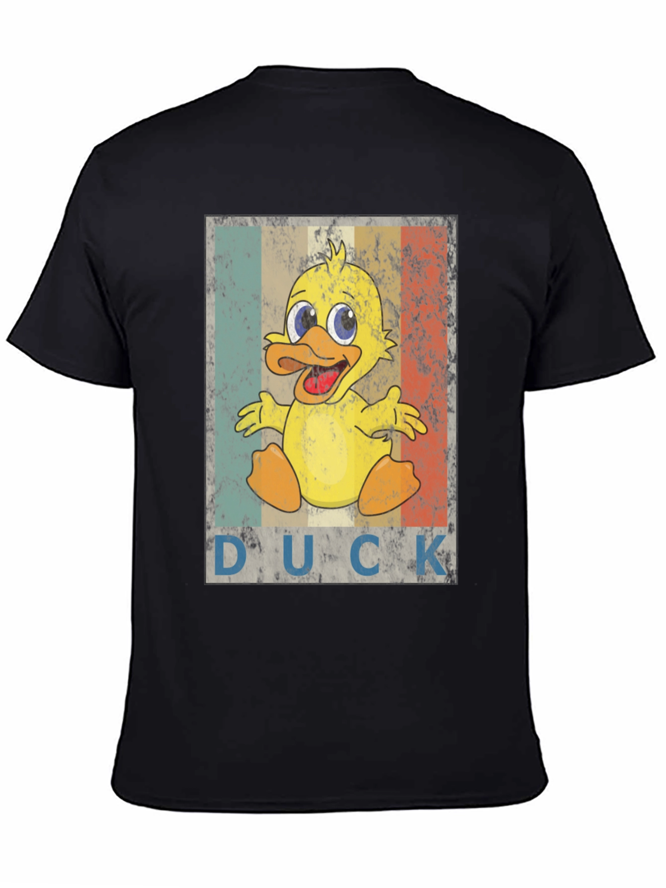 Duck Graphic T-Shirt - Unisex Black Cotton Tee