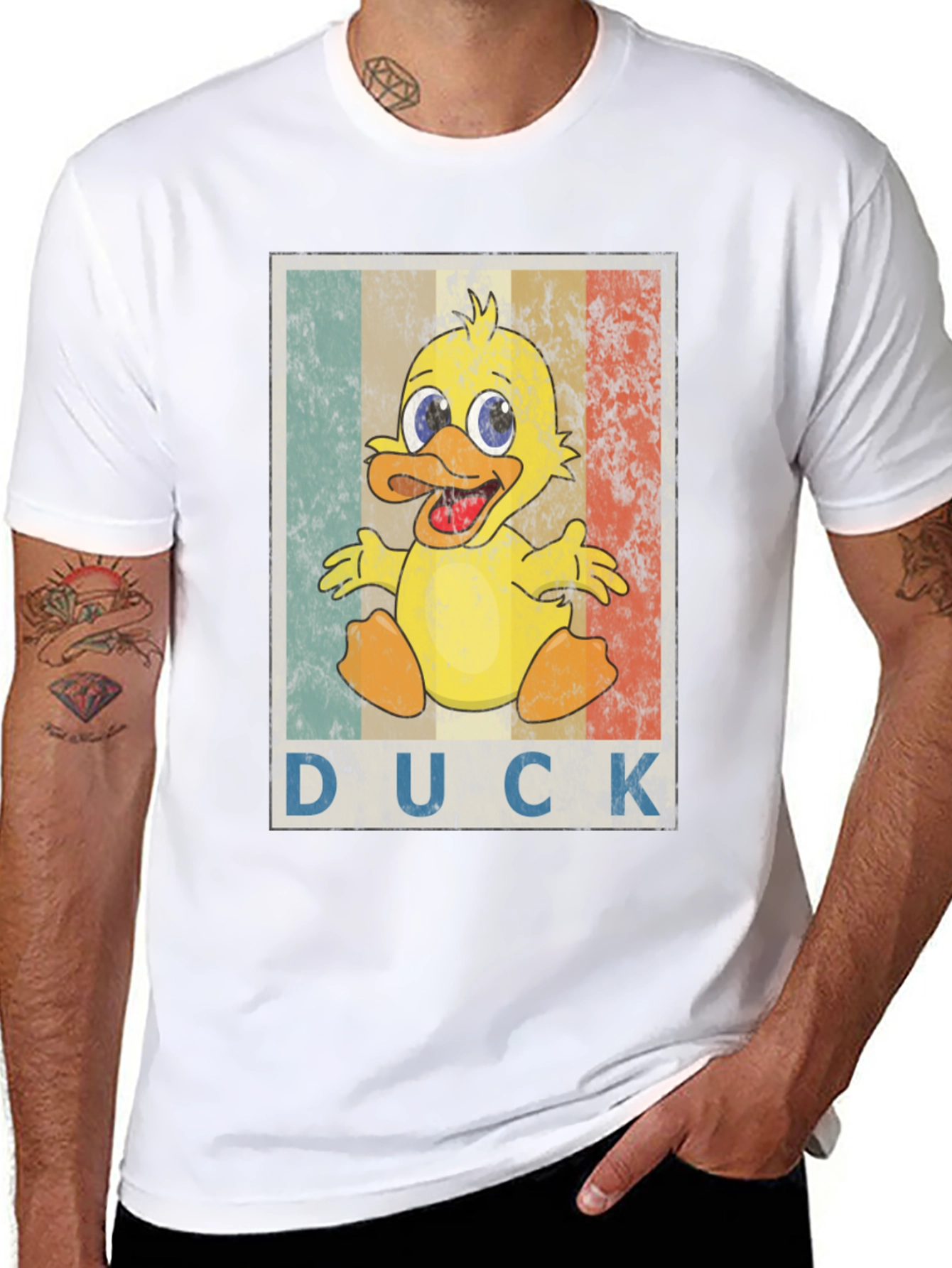 Duck Graphic T-Shirt - Unisex Black Cotton Tee
