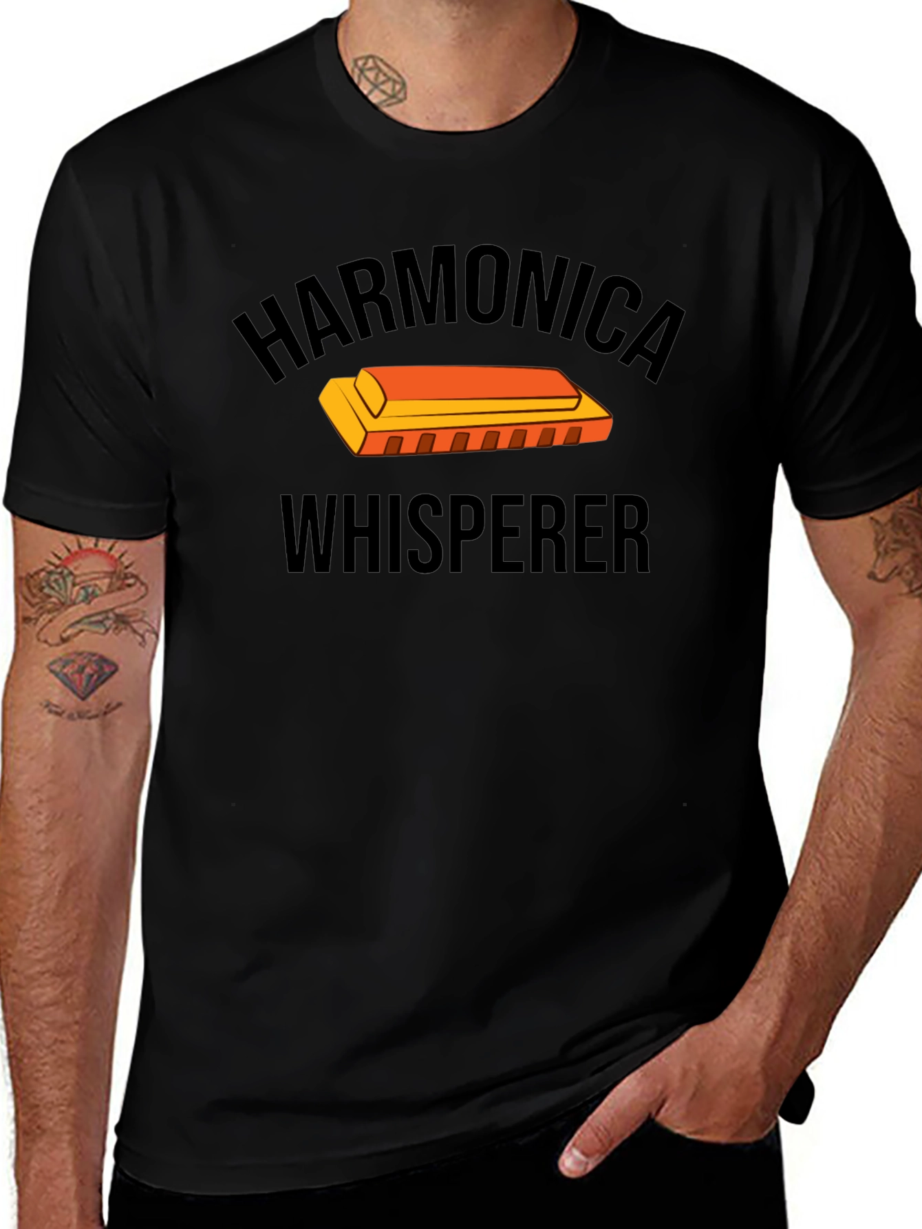 Harmonica Whisperer Graphic T-Shirt