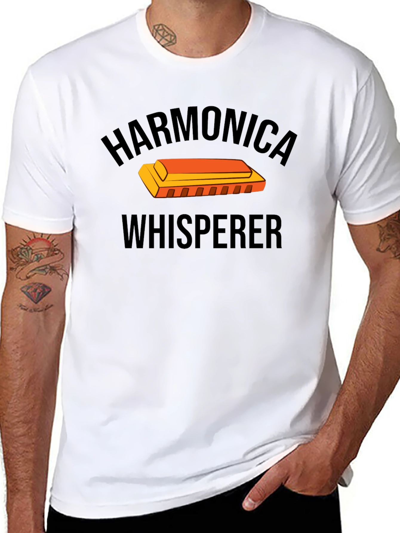 Harmonica Whisperer Graphic T-Shirt