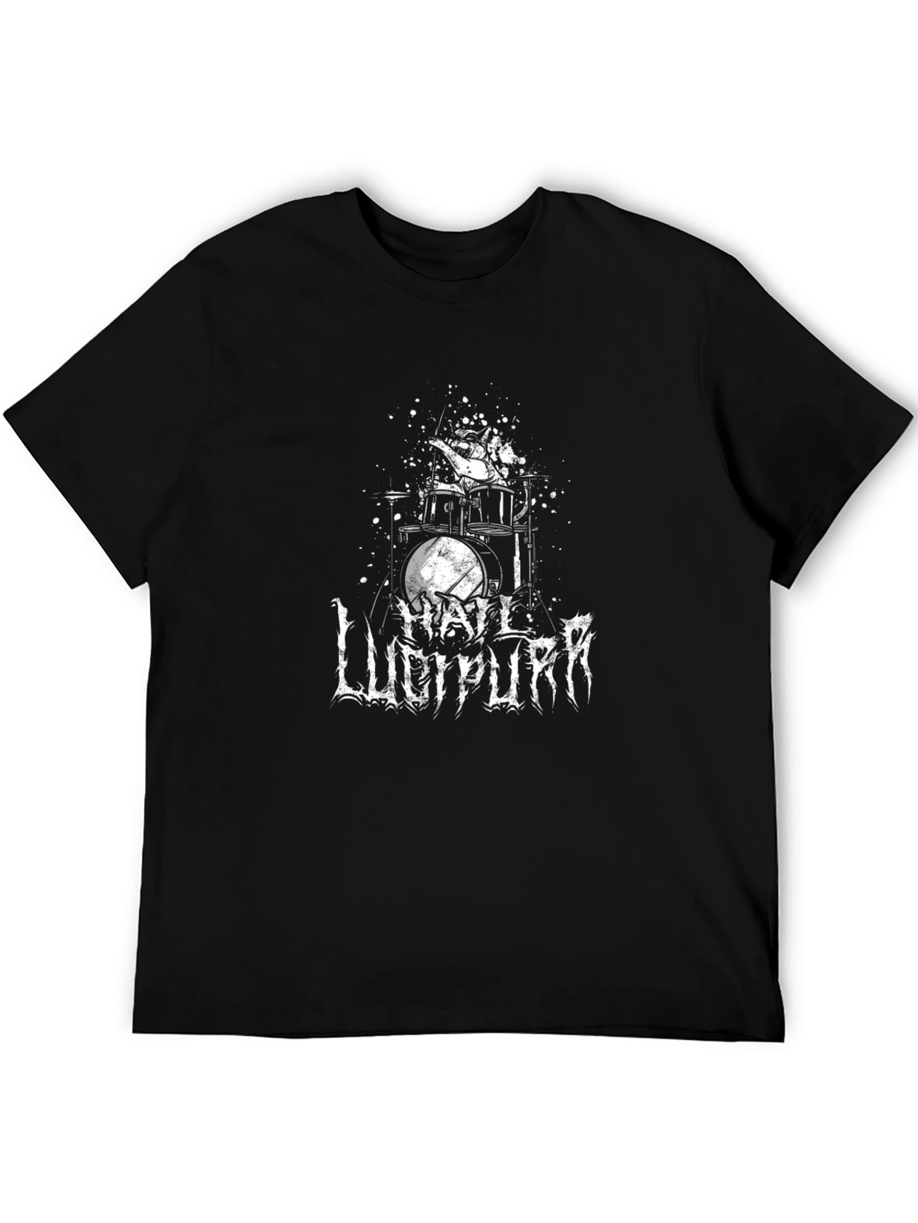 Hail Lucipurr Black Graphic T-Shirt