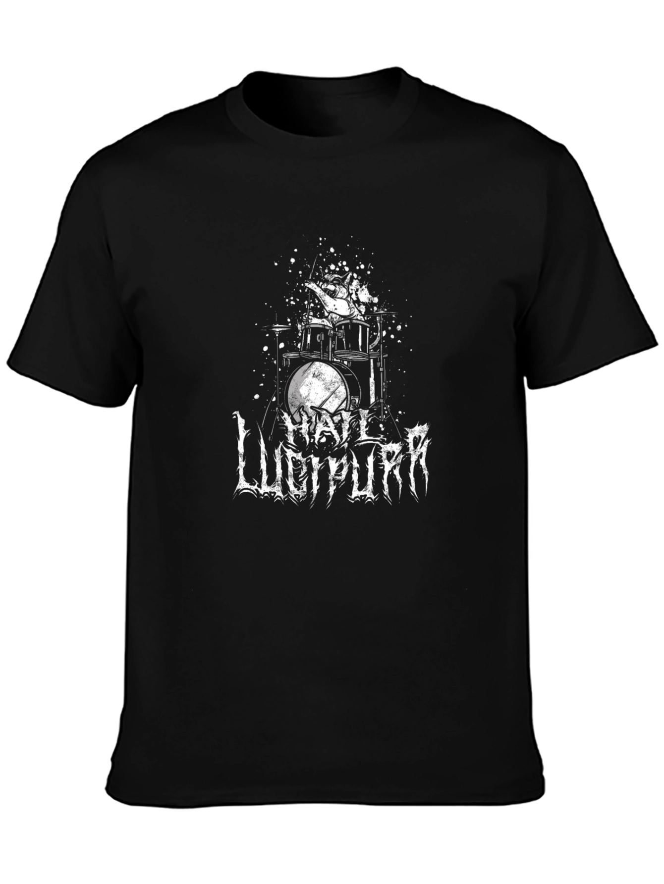 Hail Lucipurr Black Graphic T-Shirt