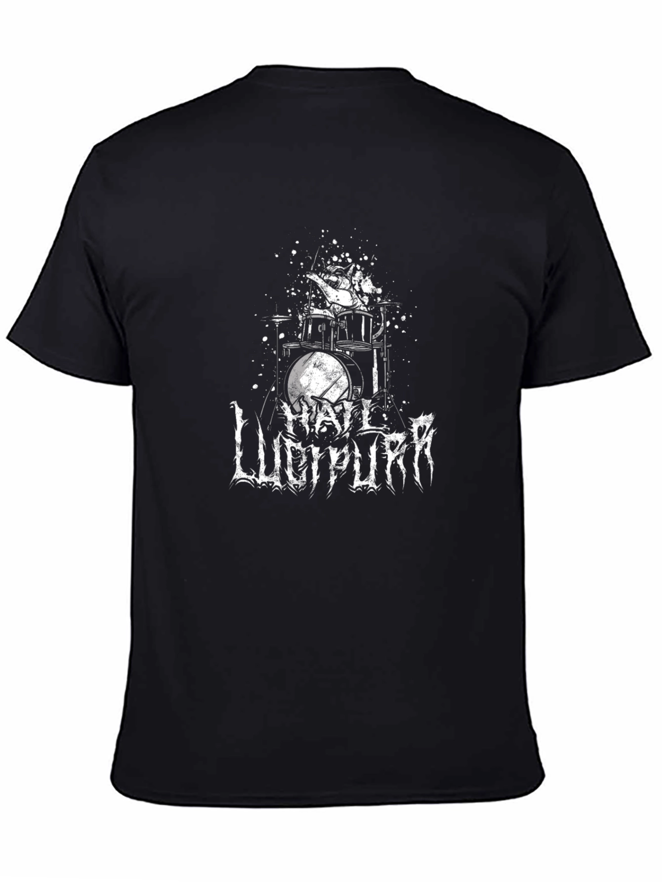 Hail Lucipurr Black Graphic T-Shirt