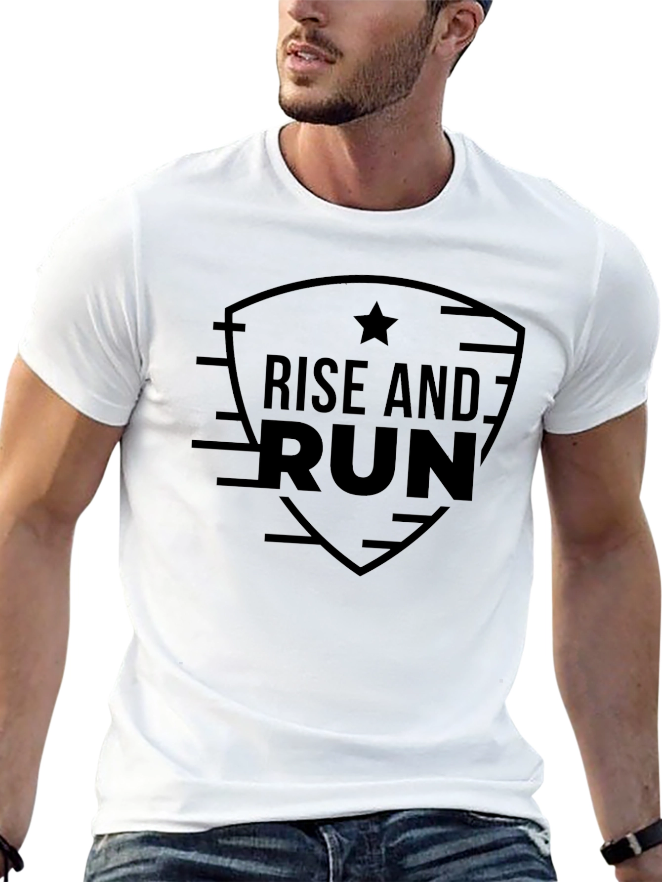 Rise and Run Graphic T-Shirt - Black