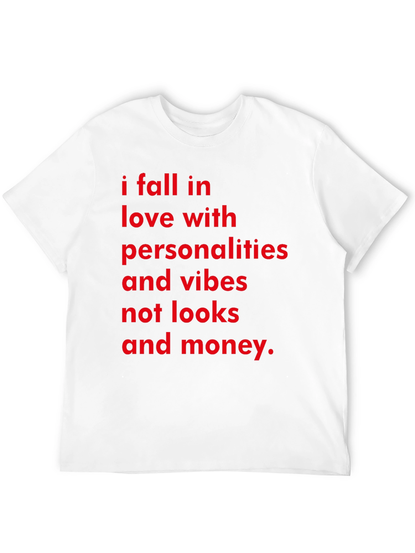 Personality & Vibes Tee: Red Text on Black