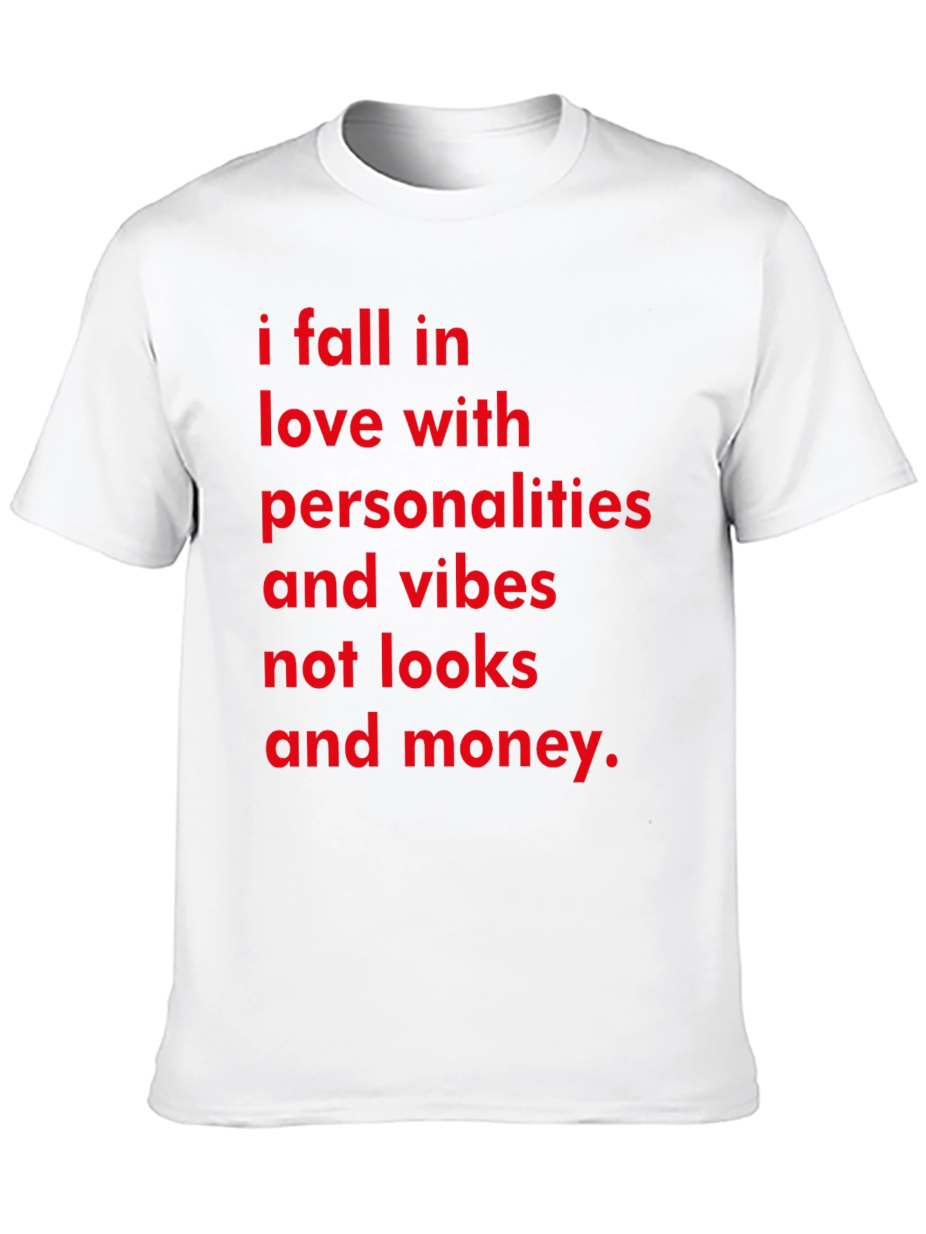 Personality & Vibes Tee: Red Text on Black
