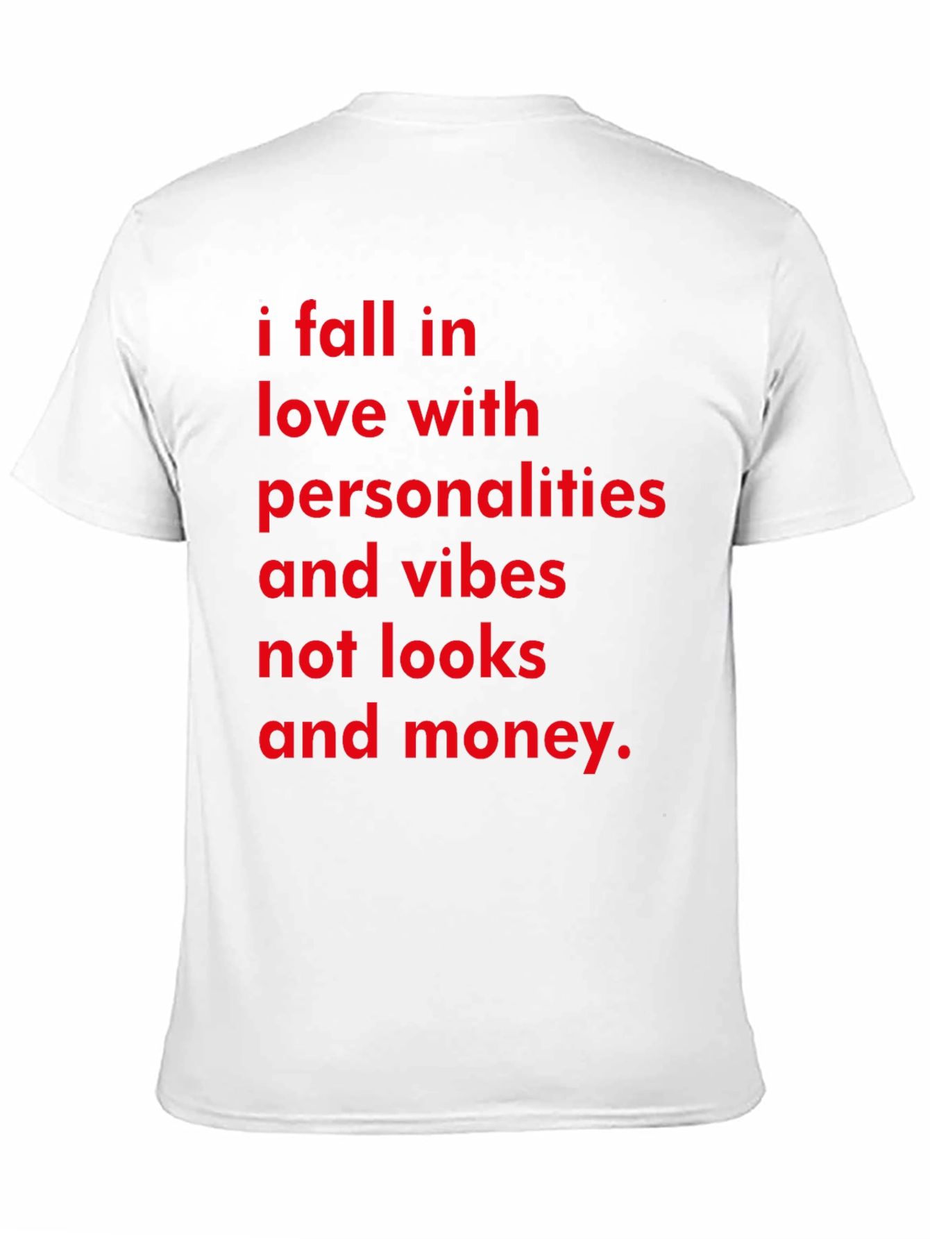 Personality & Vibes Tee: Red Text on Black