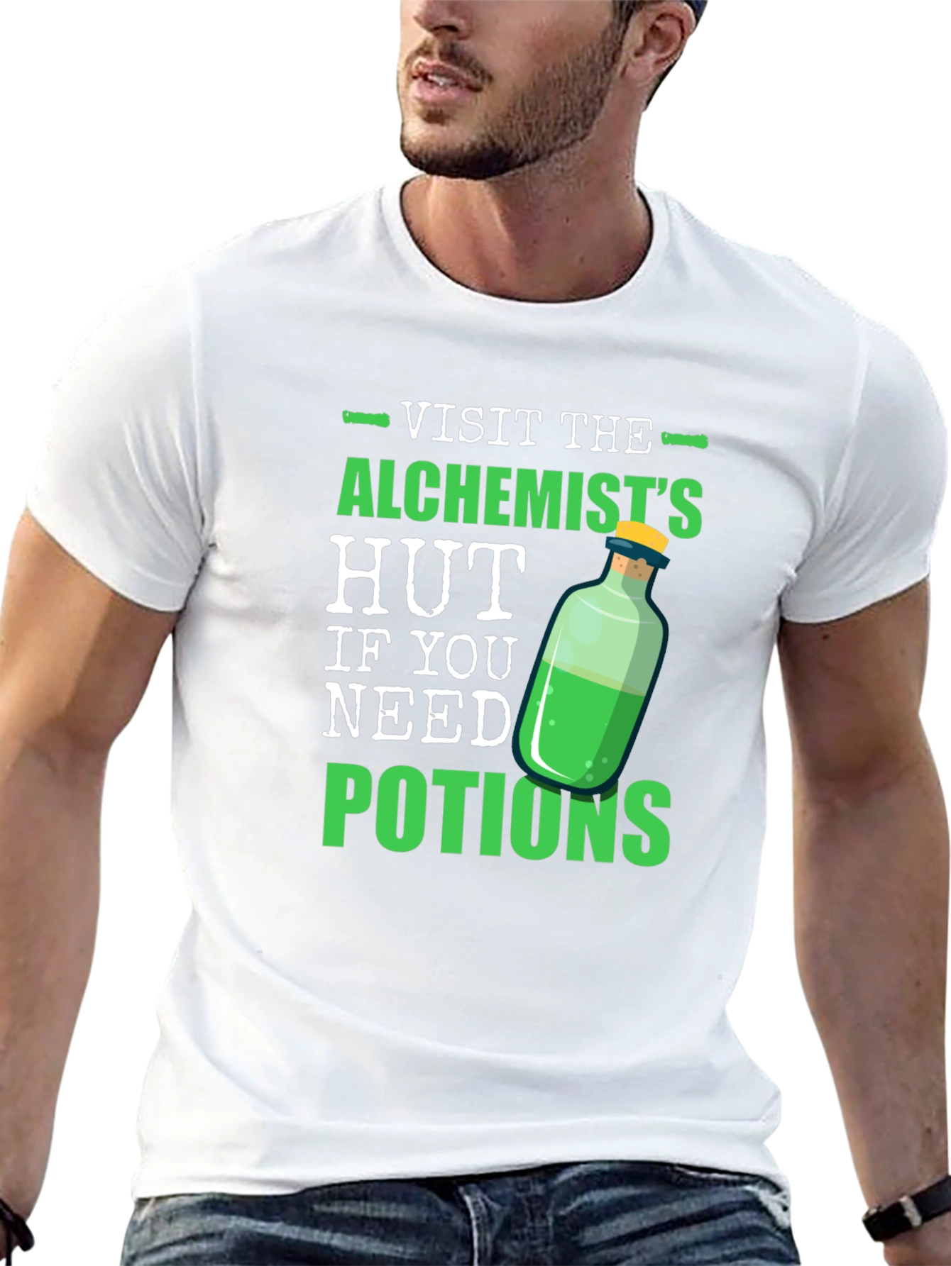 Alchemists Hut Potion T-Shirt Novelty Graphic Tee