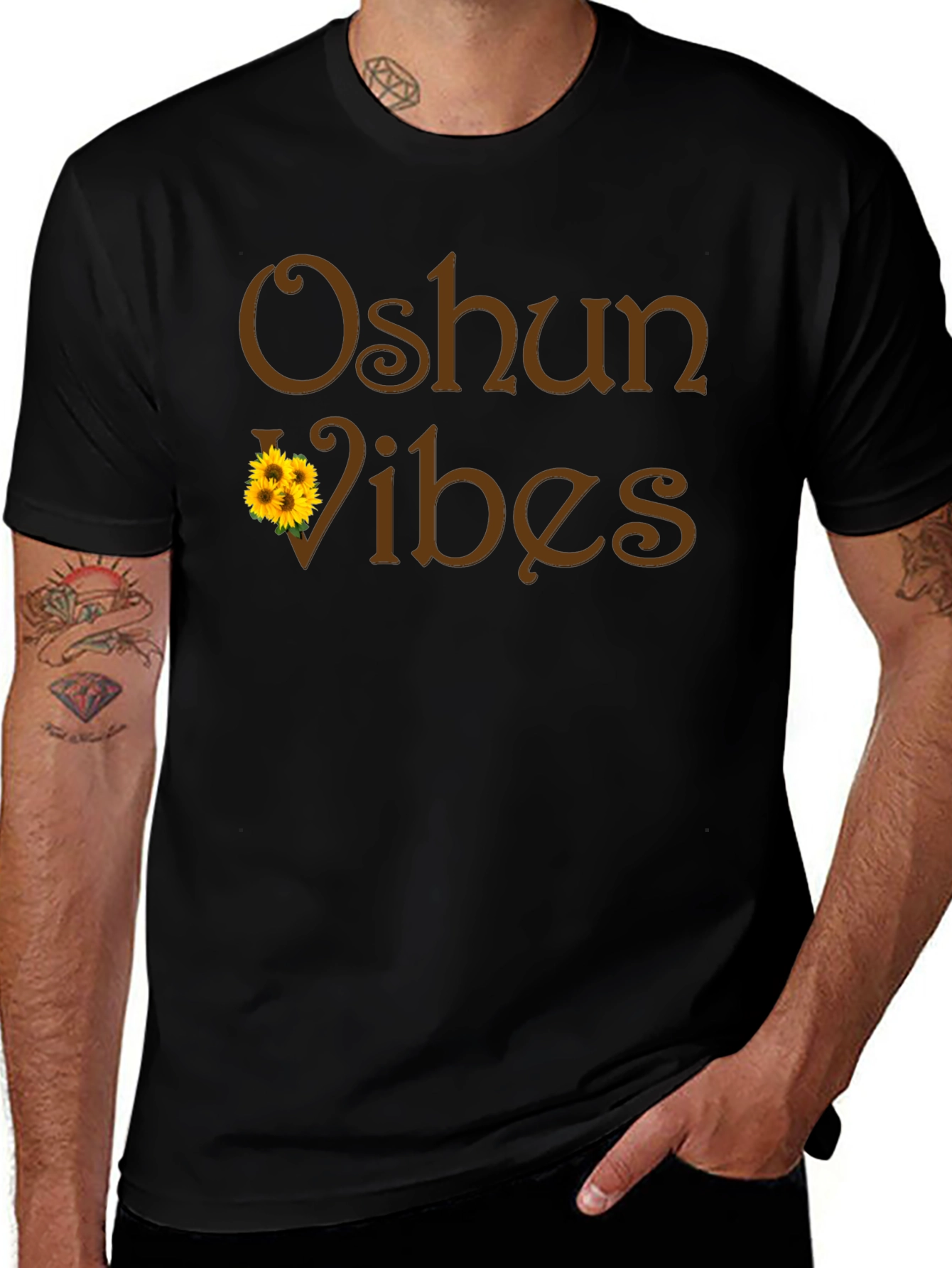 Oshun Vibes Black Graphic T-Shirt