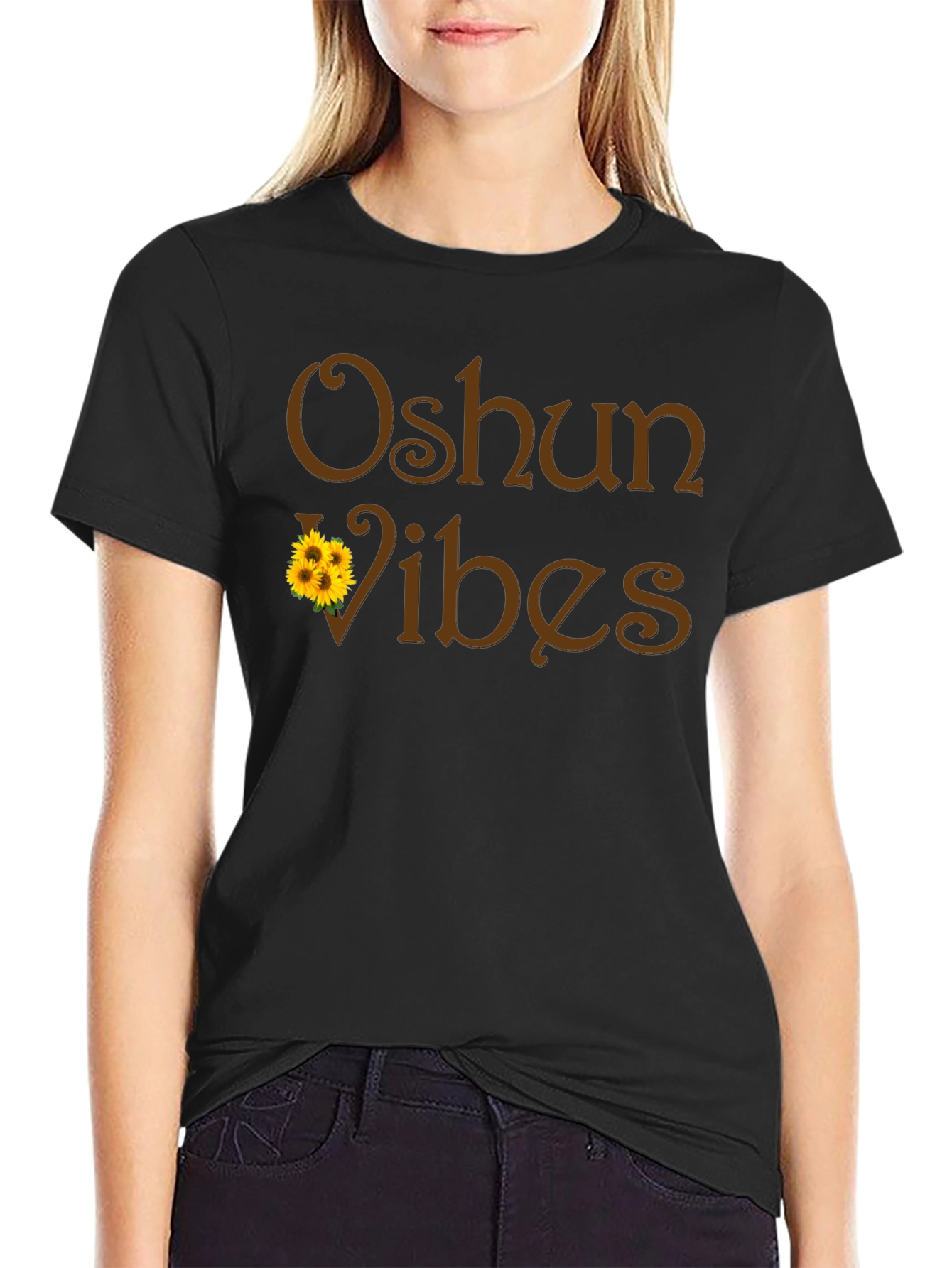 Oshun Vibes Black Graphic T-Shirt