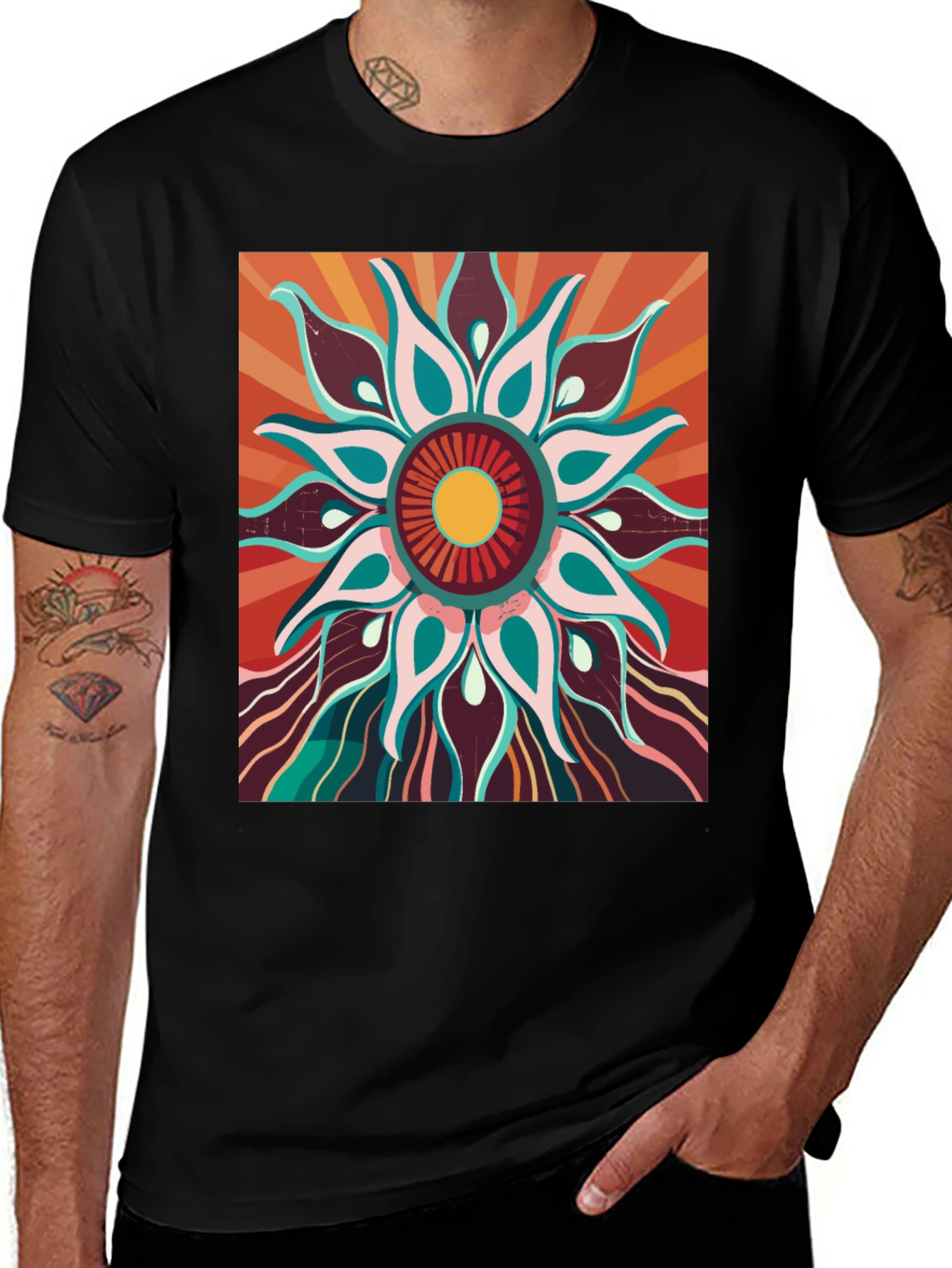 Retro Floral Graphic Tee - Unisex