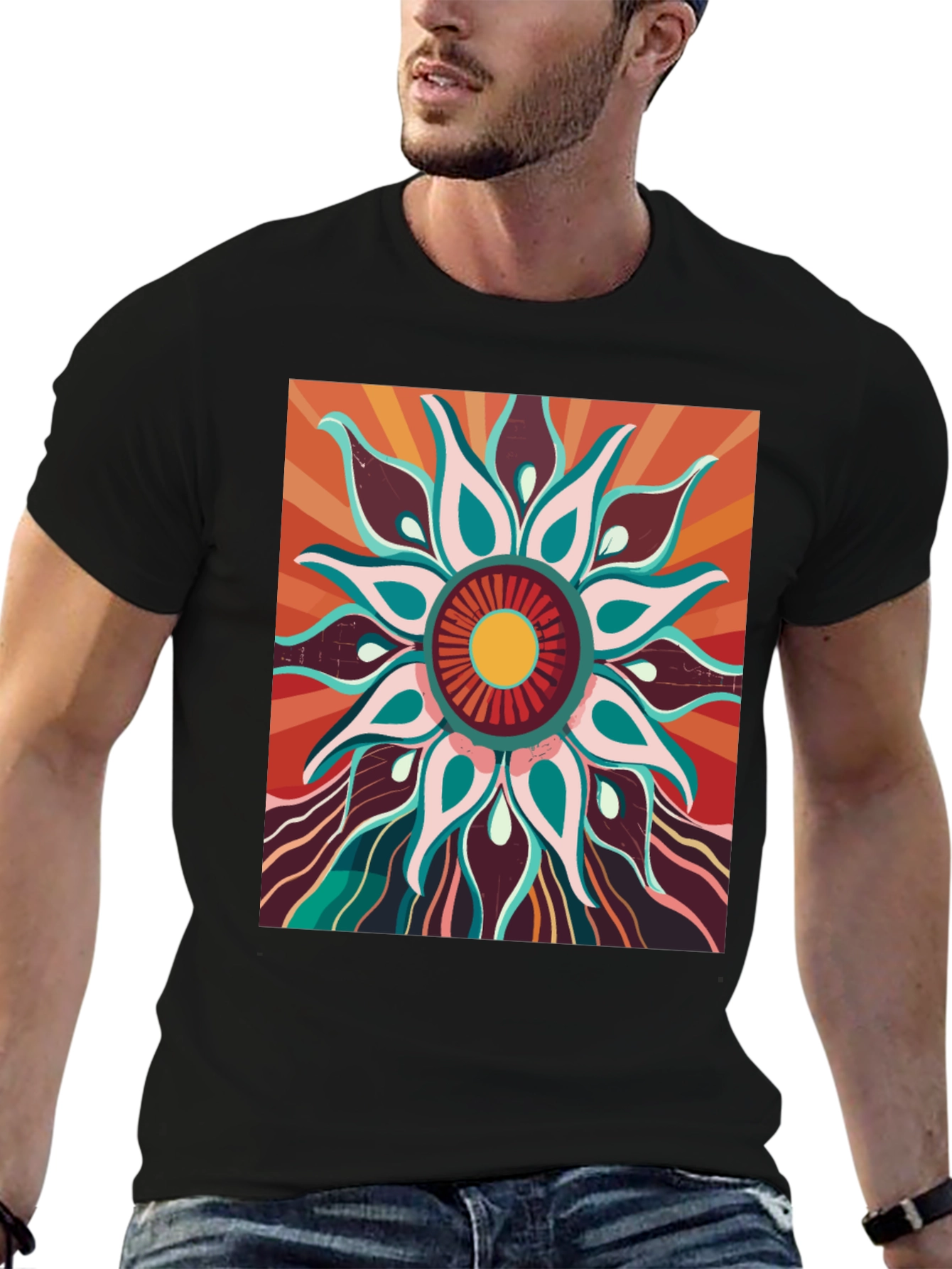 Retro Floral Graphic Tee - Unisex