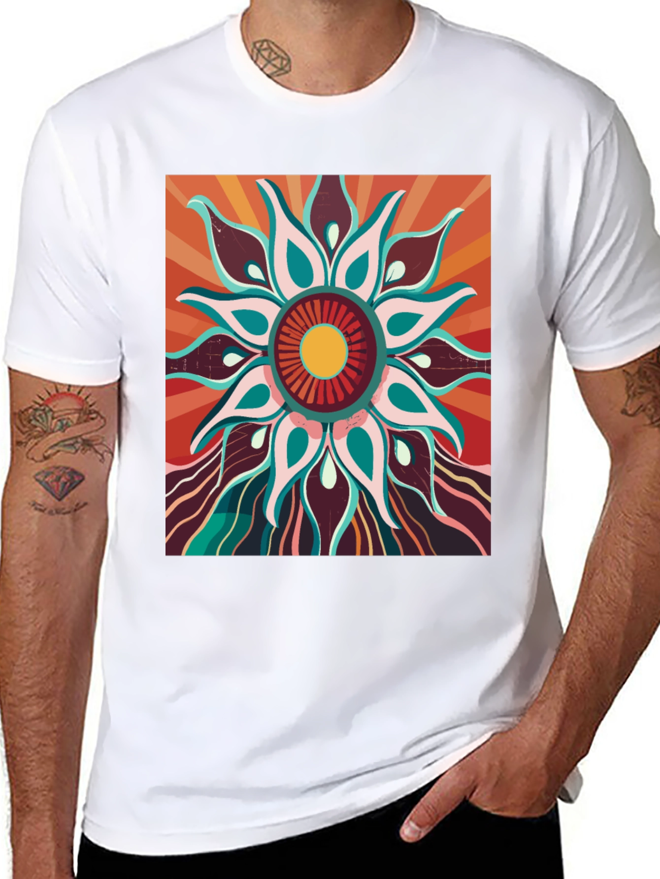 Retro Floral Graphic Tee - Unisex