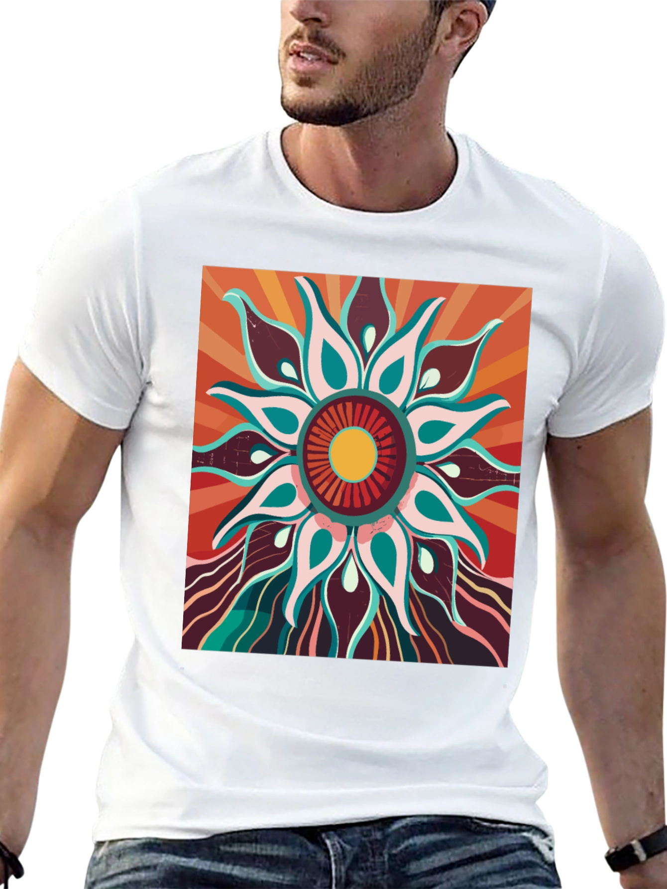 Retro Floral Graphic Tee - Unisex