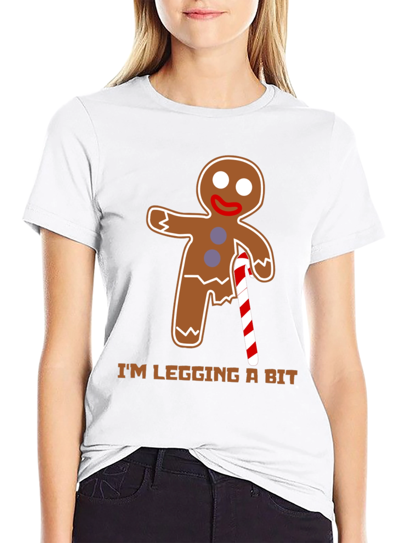 Gingerbread Man T-Shirt - Im Legging A Bit