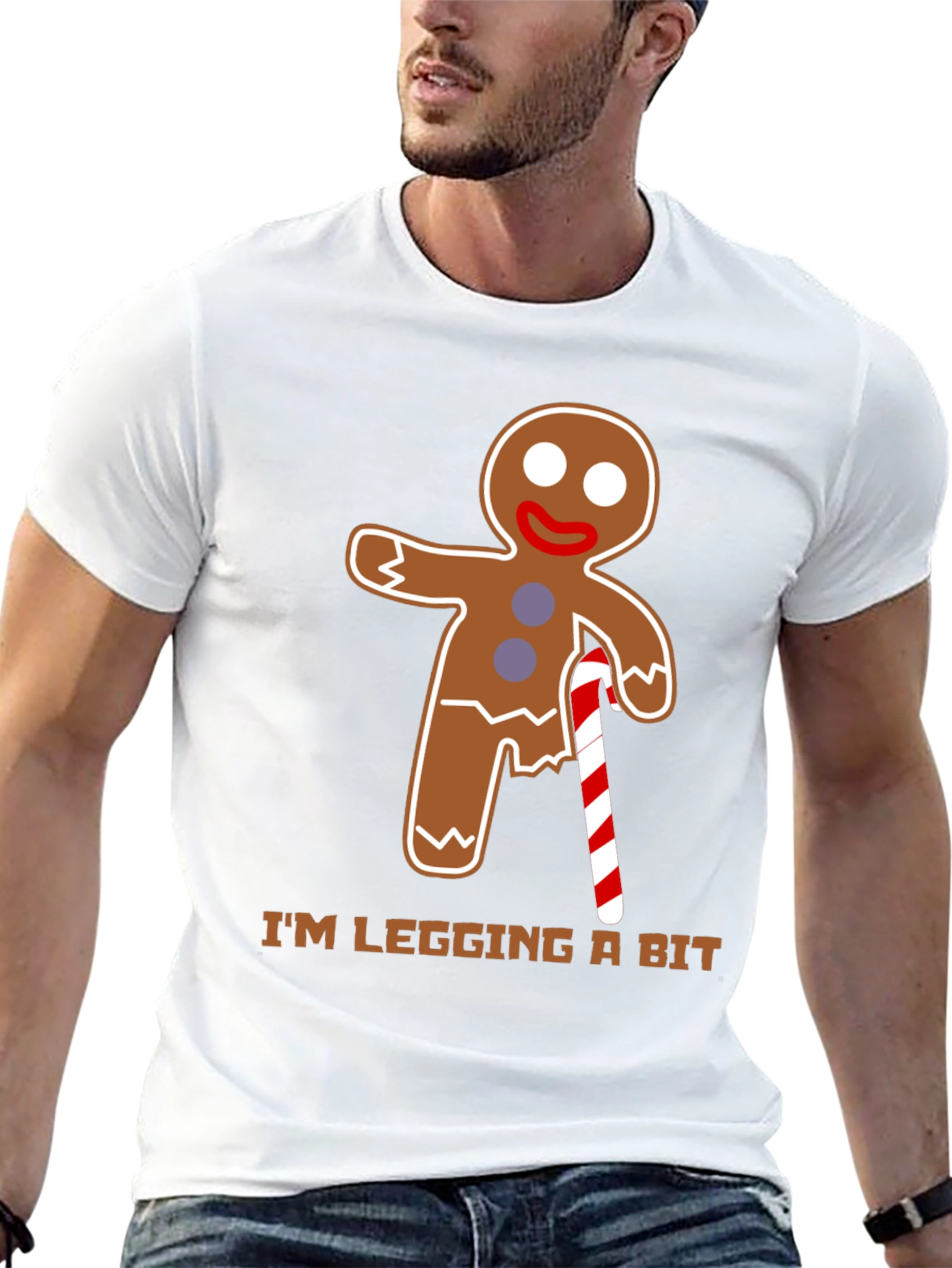 Gingerbread Man T-Shirt - Im Legging A Bit