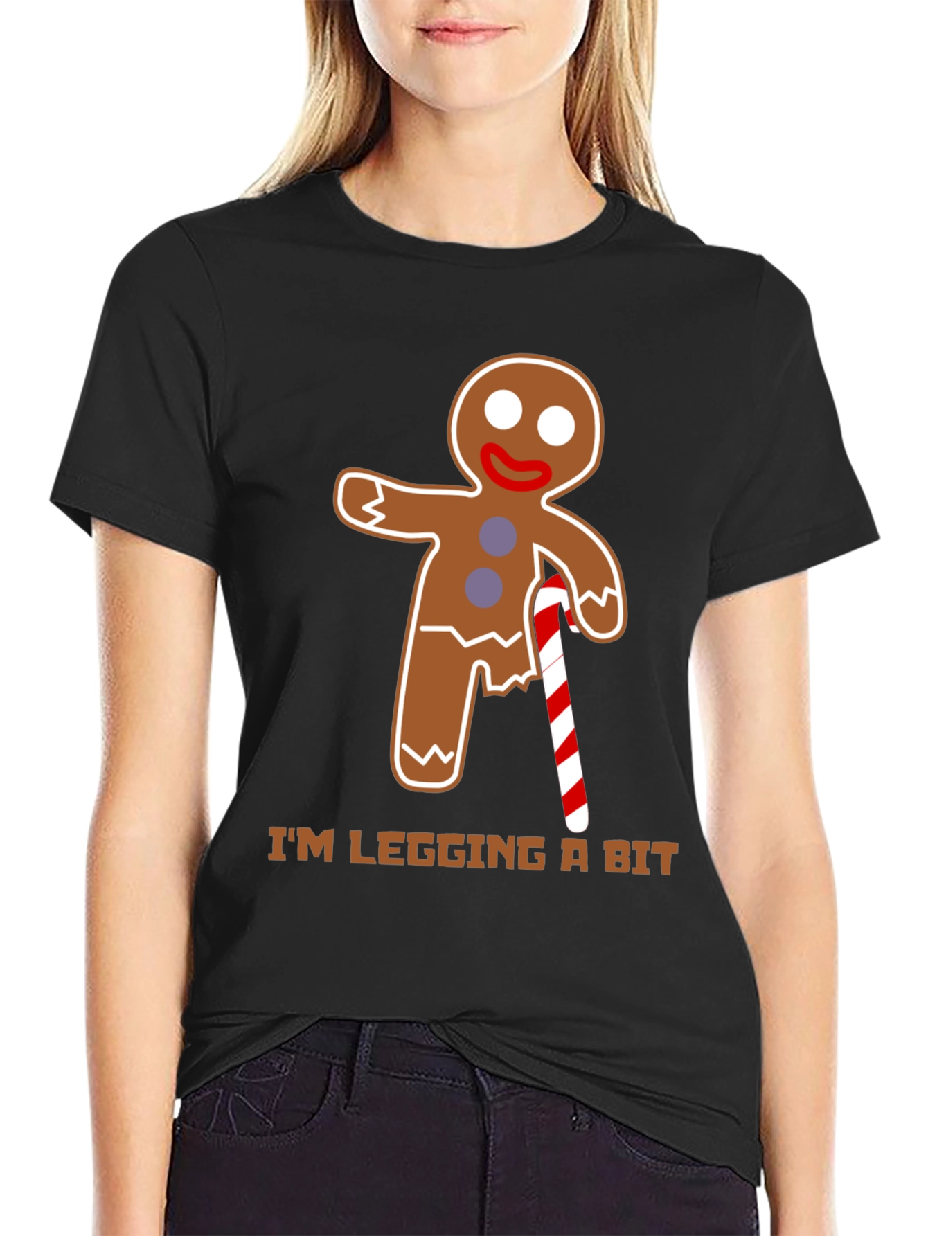 Gingerbread Man T-Shirt - Im Legging A Bit