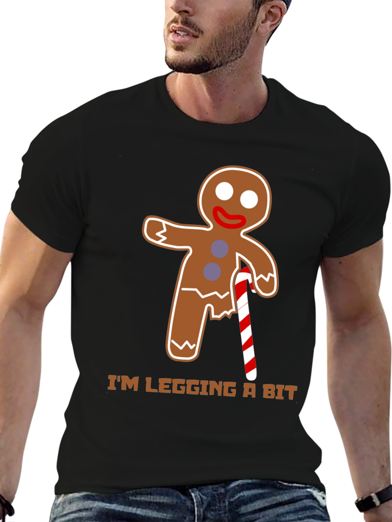 Gingerbread Man T-Shirt - Im Legging A Bit