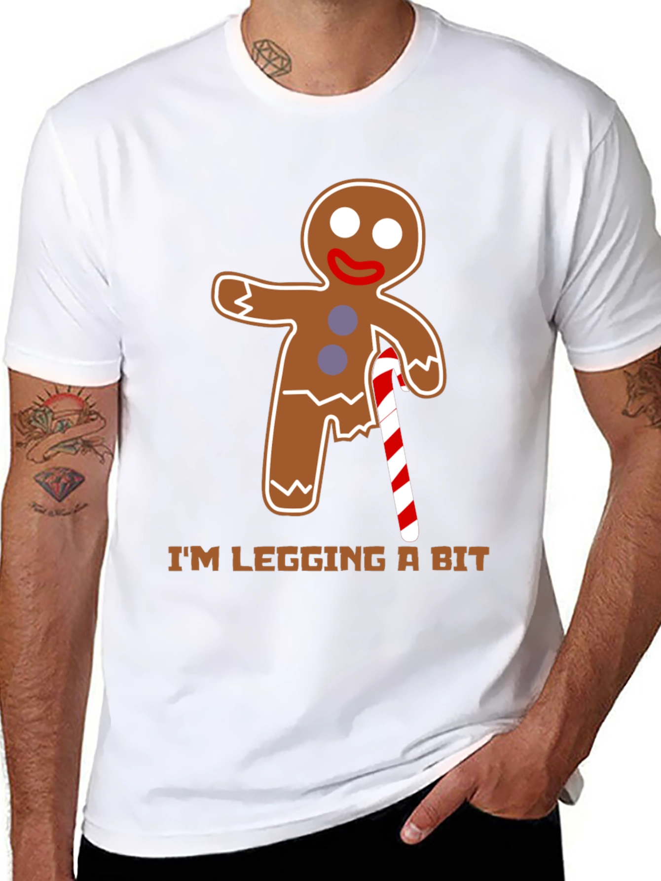Gingerbread Man T-Shirt - Im Legging A Bit