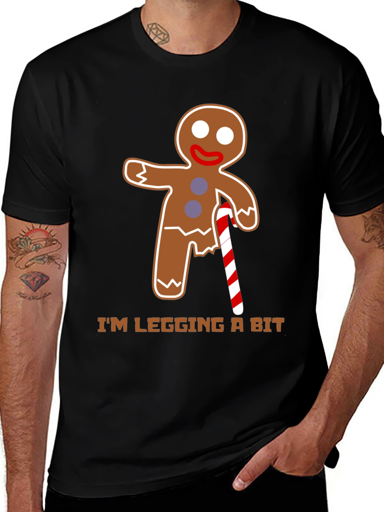 Gingerbread Man T-Shirt - Im Legging A Bit