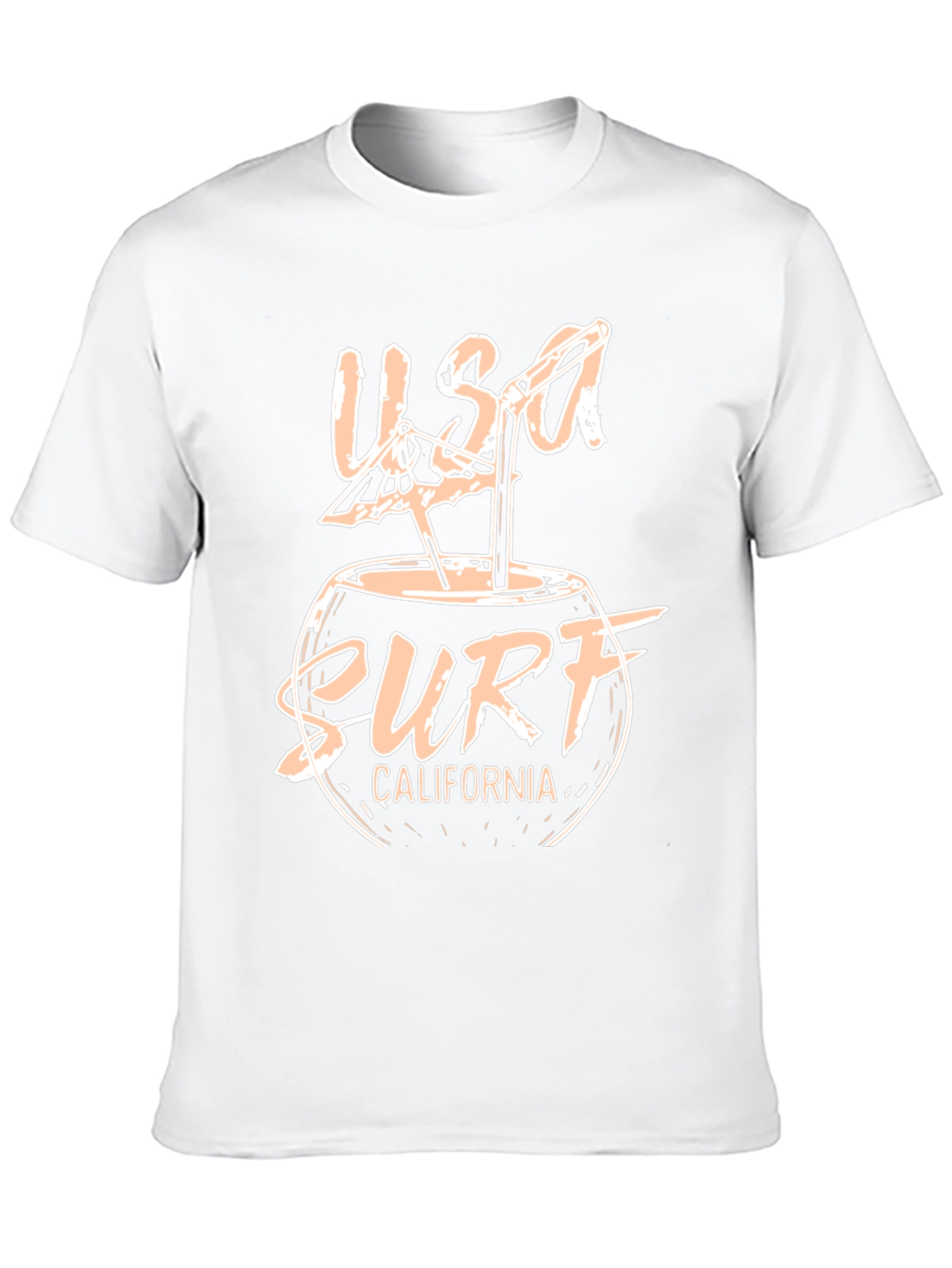USA Surf California Graphic Black T-Shirt