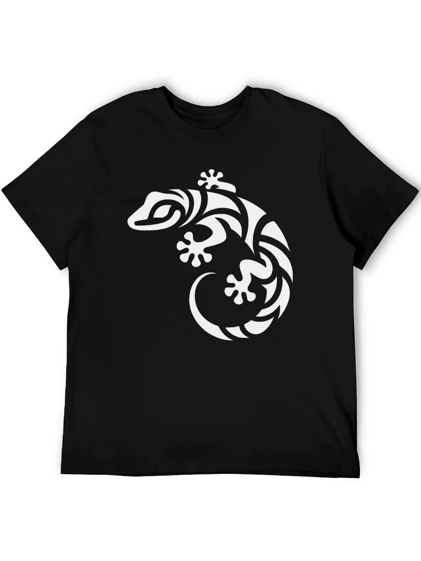 Tribal Gecko Graphic Tee - Cool Lizard Shirt