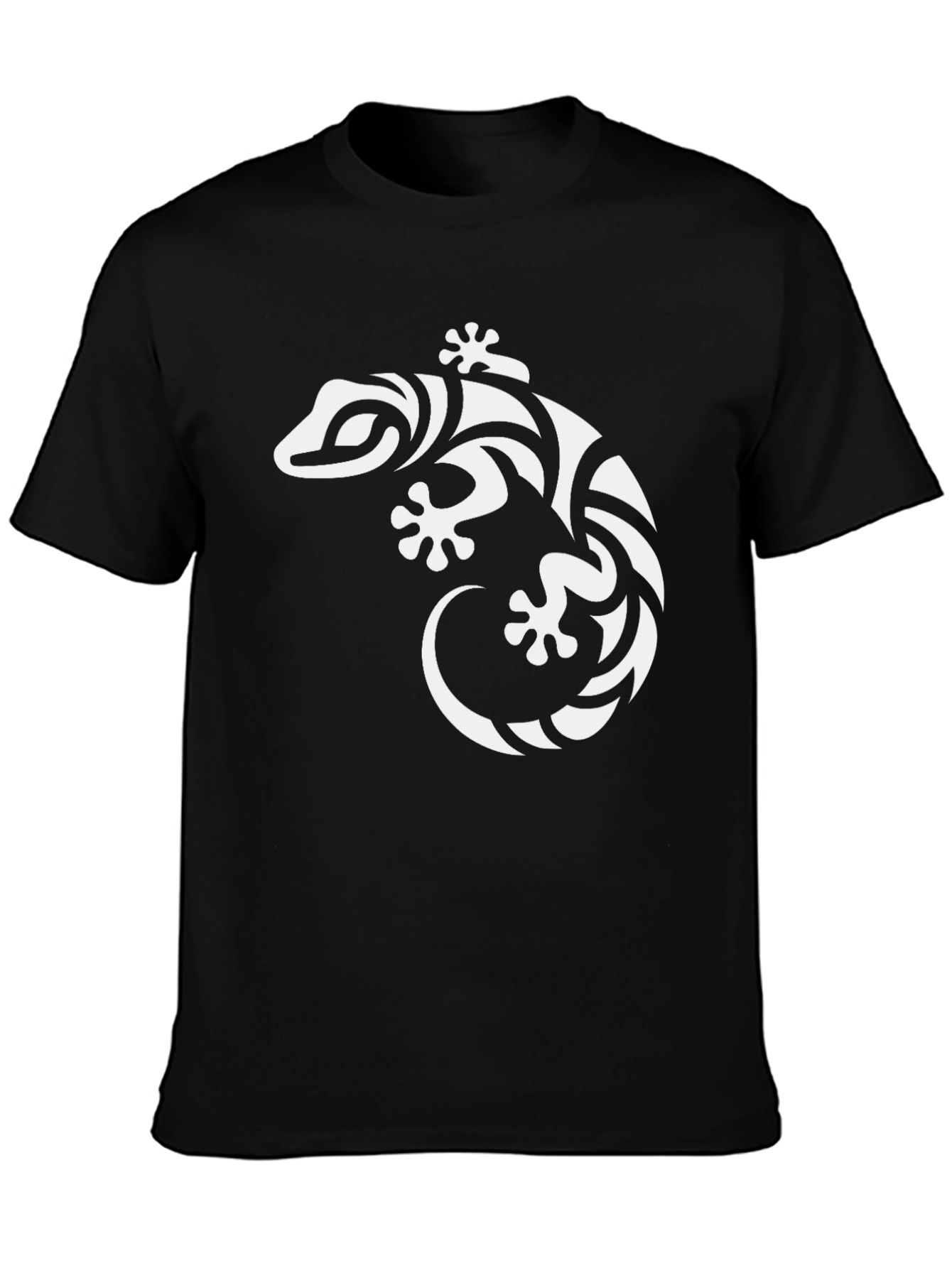 Tribal Gecko Graphic Tee - Cool Lizard Shirt