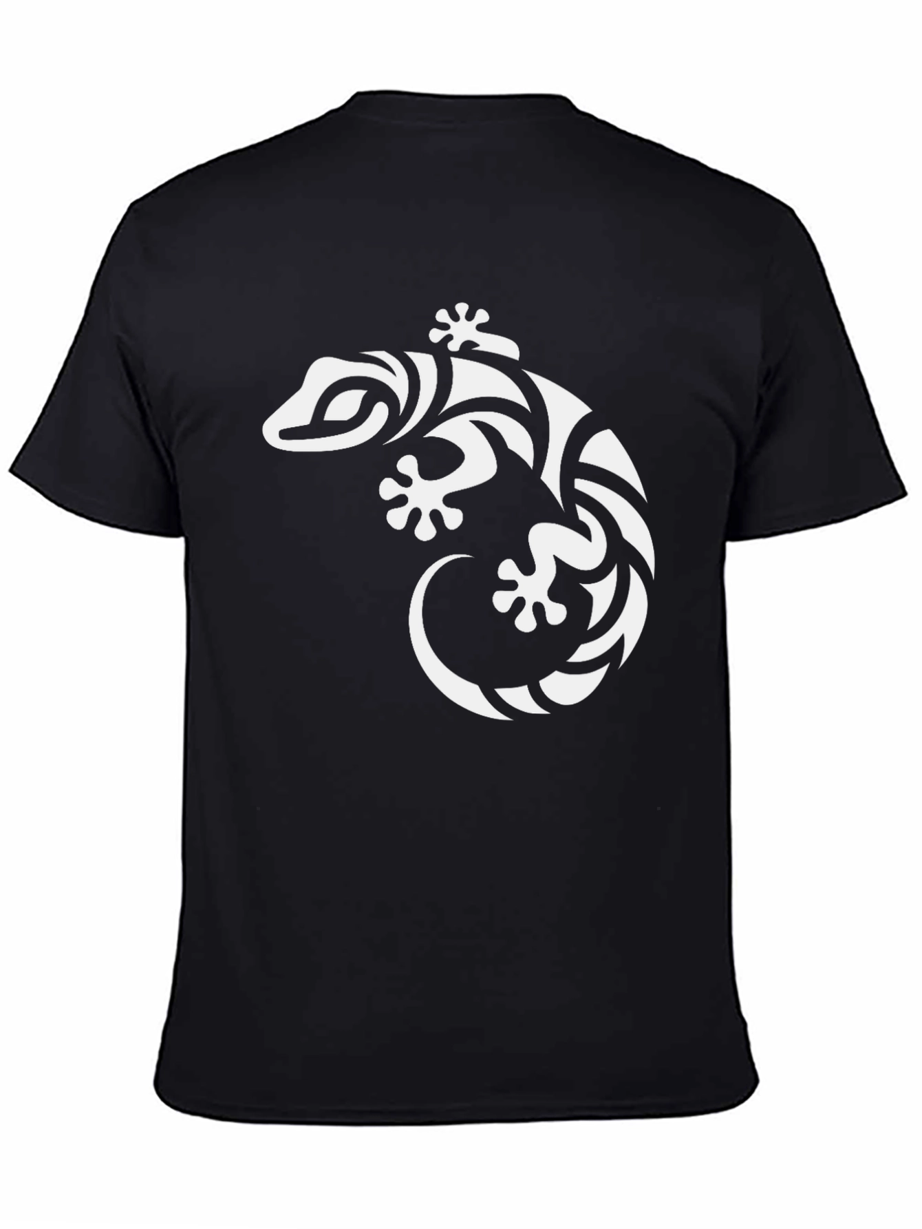 Tribal Gecko Graphic Tee - Cool Lizard Shirt