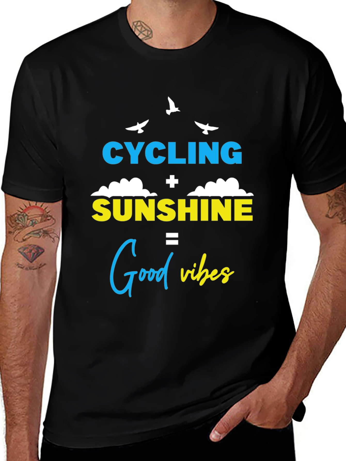 Cycling Sunshine Good Vibes Graphic Tee