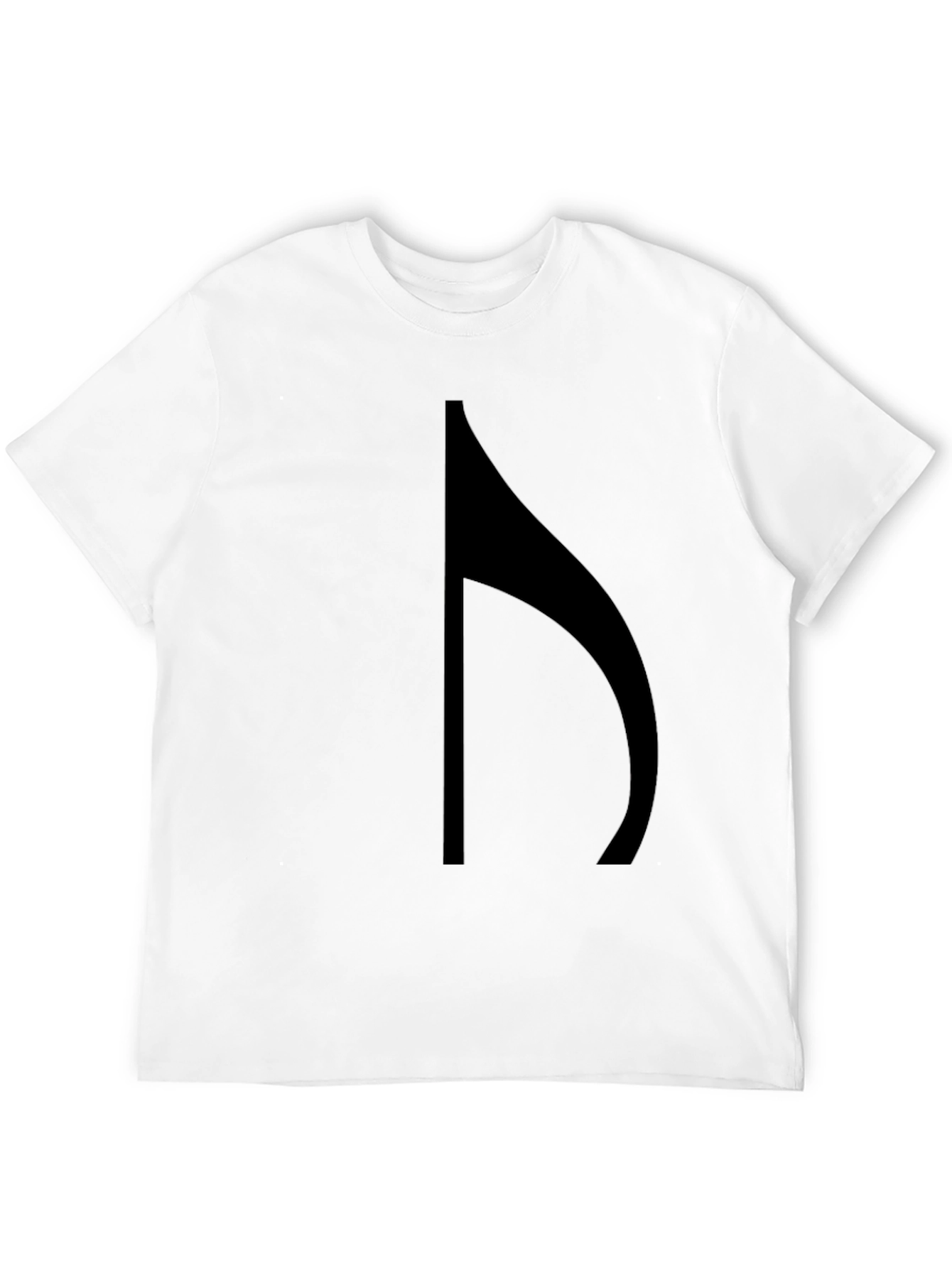 Modern Black T-Shirt with Abstract Musical Note