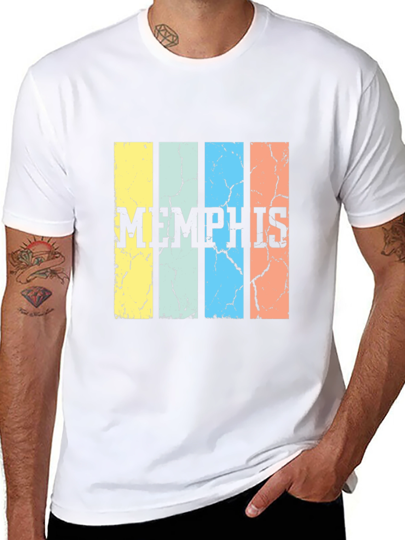Memphis Retro Striped T-Shirt